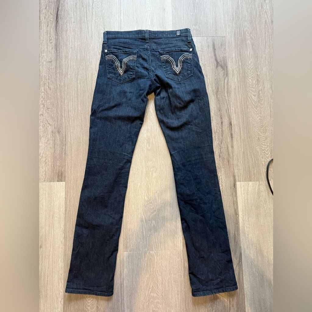 7 For All Mankind 7 For All Mankind Black Straight Leg Jeans Size 26" / US 2 / IT 38 - 2 Thumbnail