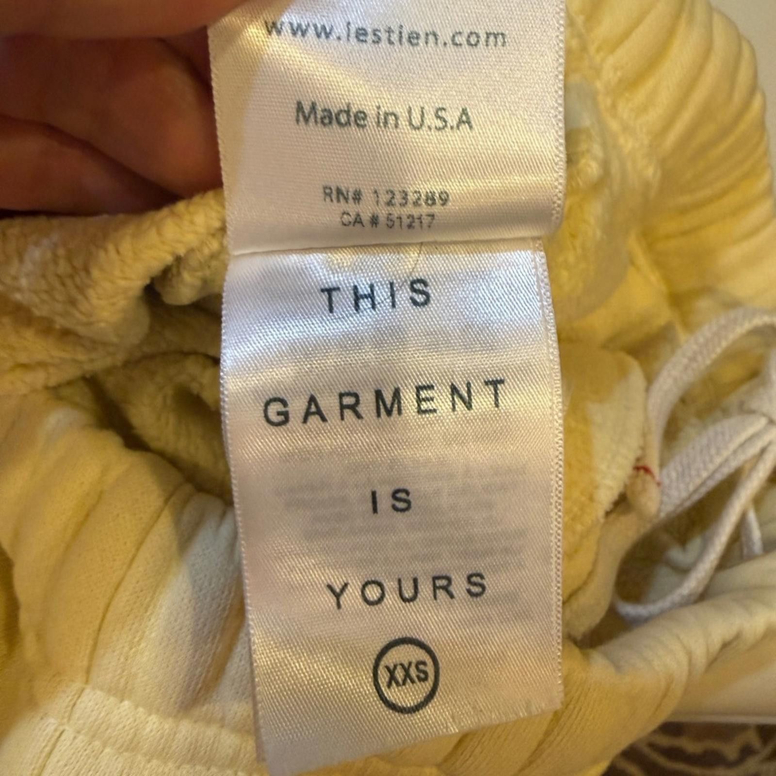 Les Tien Les Tien Heavyweight Classic Cream Sweatpants Sz XXS Size 25" / US 0 / IT 36 - 8 Thumbnail