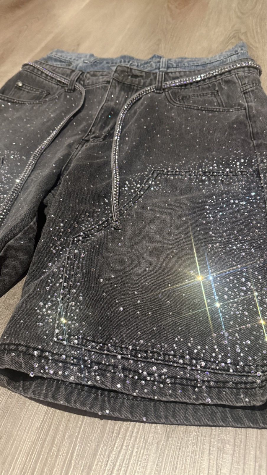 Other Star Studded Double Waisted Jorts Size US 34 / EU 50 - 3 Thumbnail