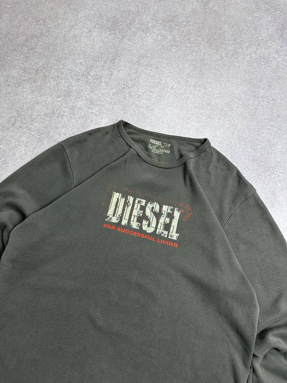 Diesel × Vintage Vintage Diesel Avantgarde Grunge Longsleeve Shirt Y2K XL Size US XL / EU 56 / 4 - 2 Thumbnail