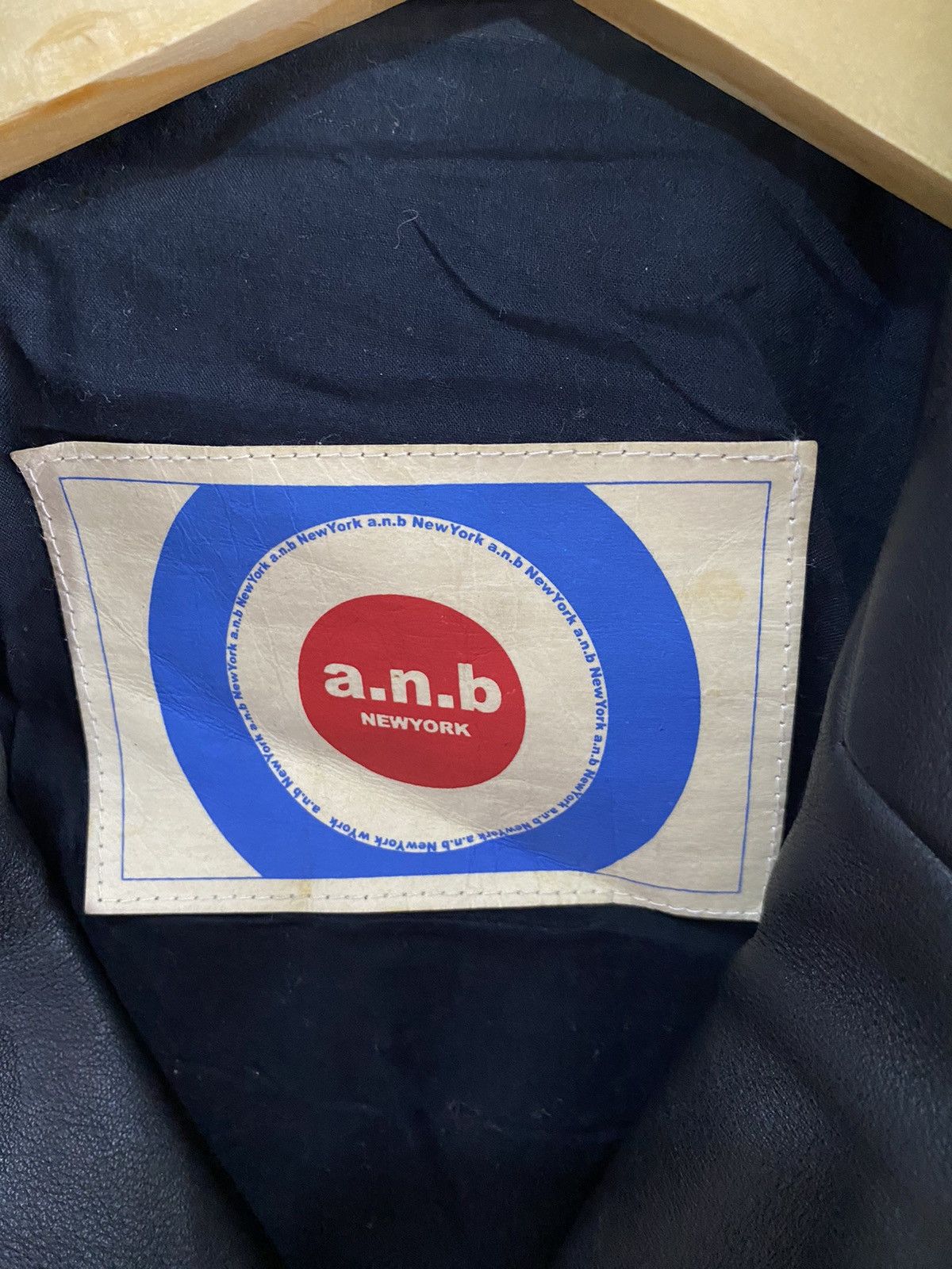 Japanese Brand × Vintage Leather jacket a.n.b Newyork biker Size US M / EU 48-50 / 2 - 6 Thumbnail