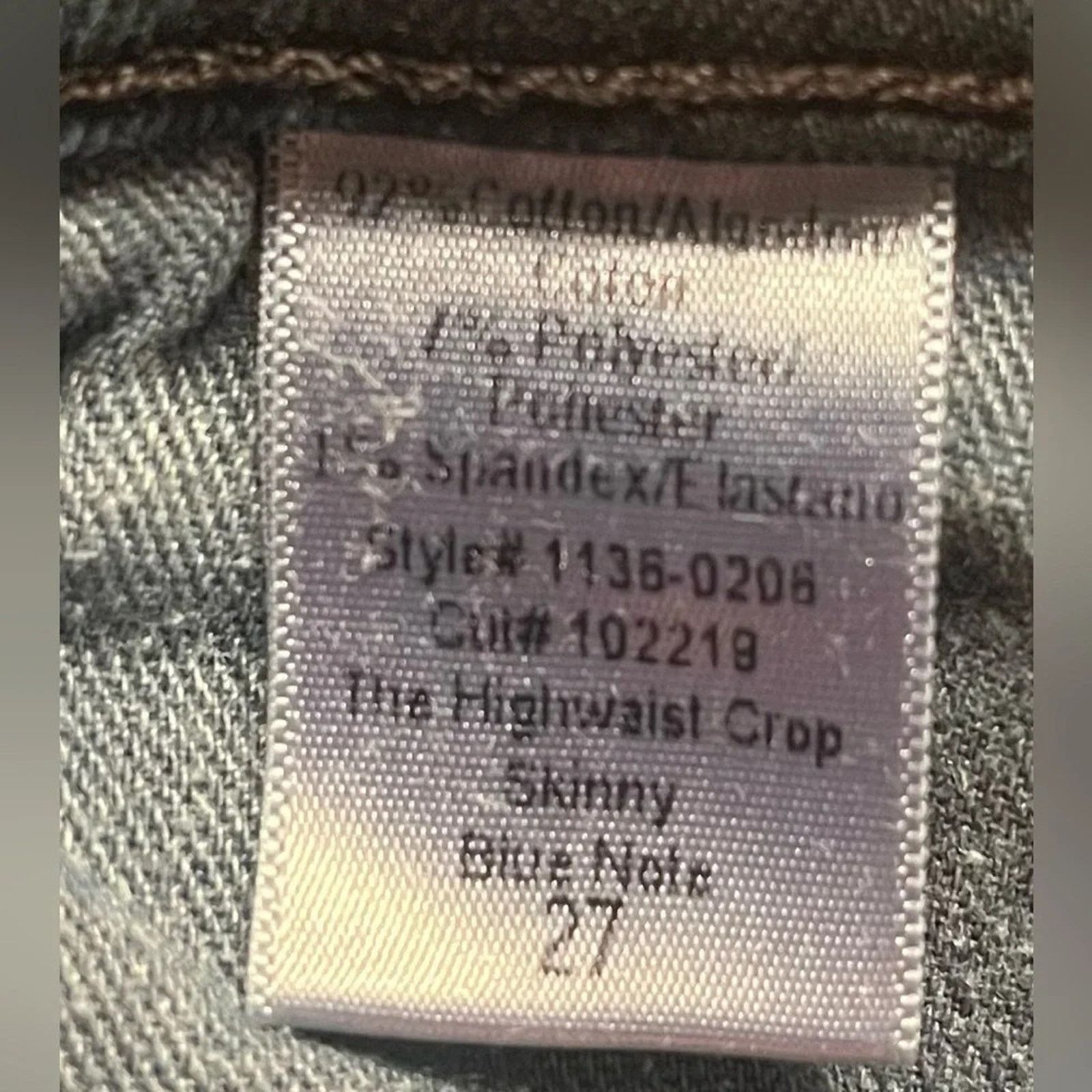 Current/Elliot Current Elliott high waisted cropped skinny jeans , size 27 Size 27" / US 4 / IT 40 - 6 Thumbnail