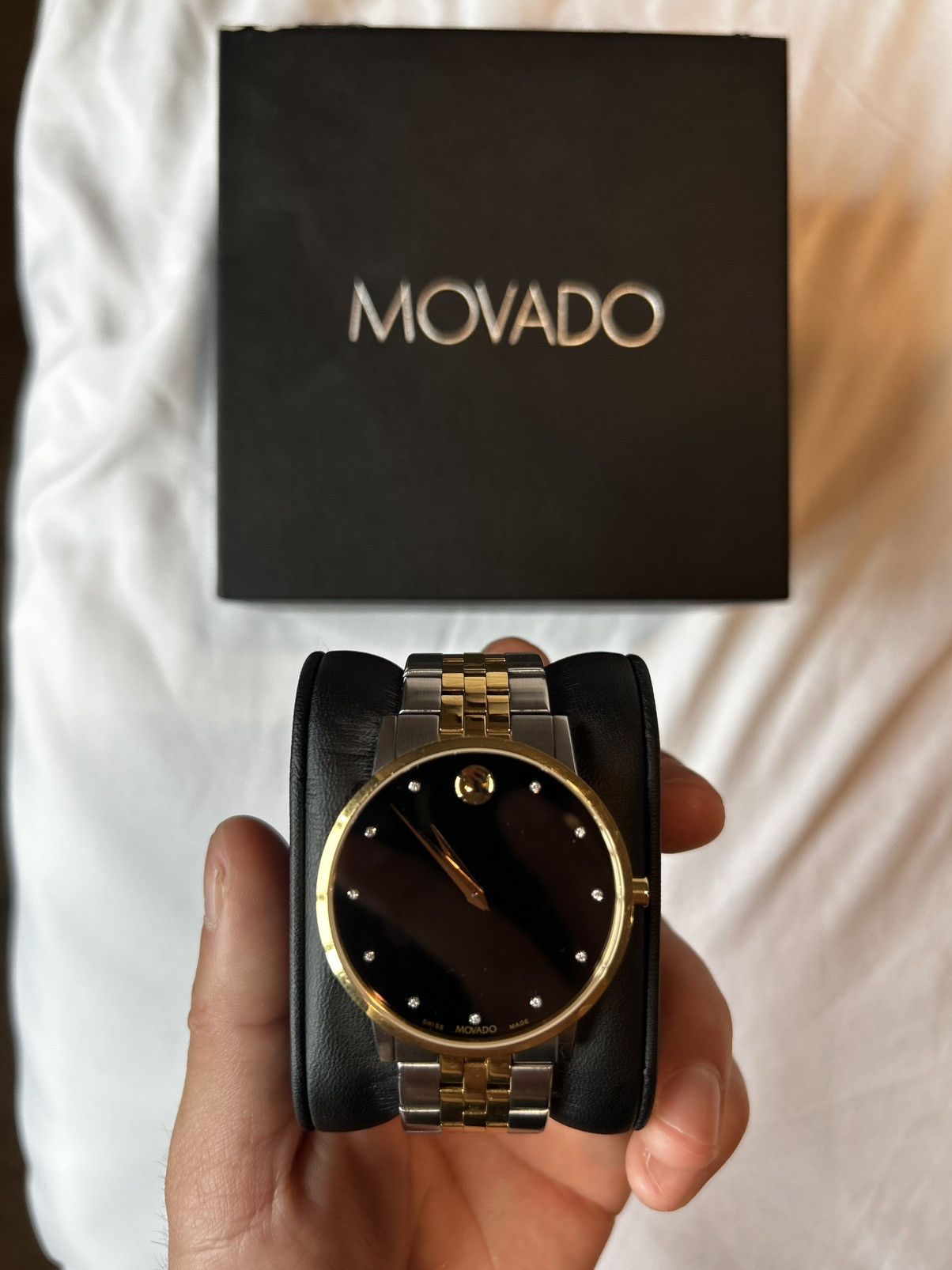 Movado Men's Swiss Museum Classic Diamond-Accent Two-Tone Size 40 - 1 Thumbnail