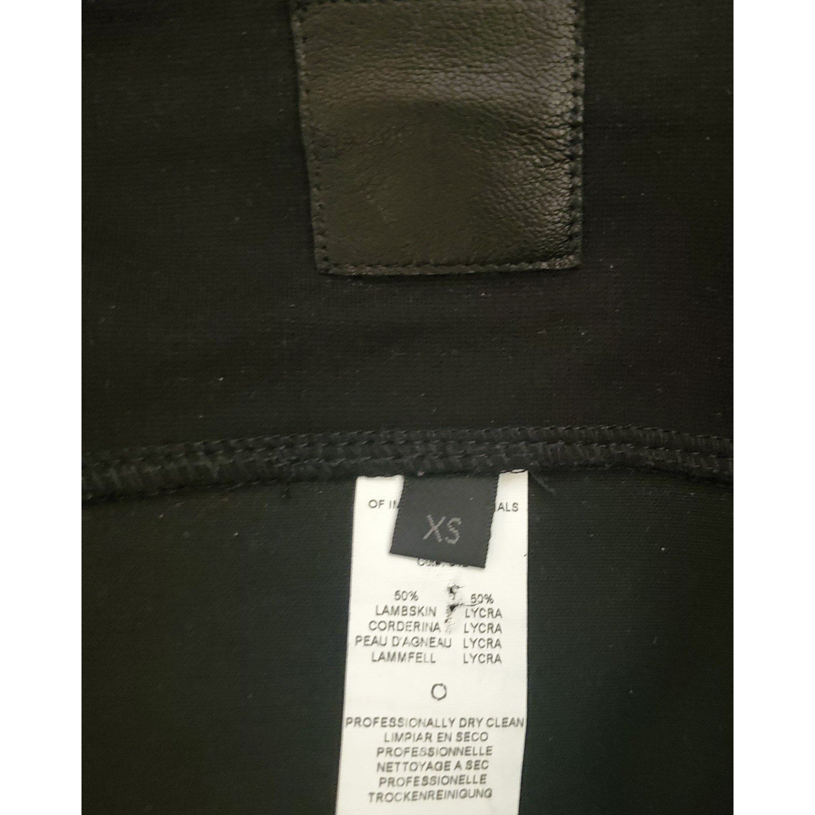 Other GBTSO Lambskin Leather Pencil Skirt Designer Skirt Black Sz Size 26" / US 2 / IT 38 - 5 Thumbnail