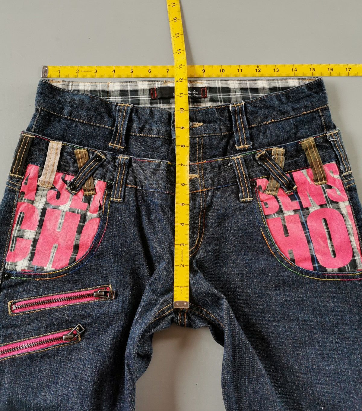 14th Addiction Dominate Double Waist Zipper Denim Jeans Size US 31 - 12 Thumbnail