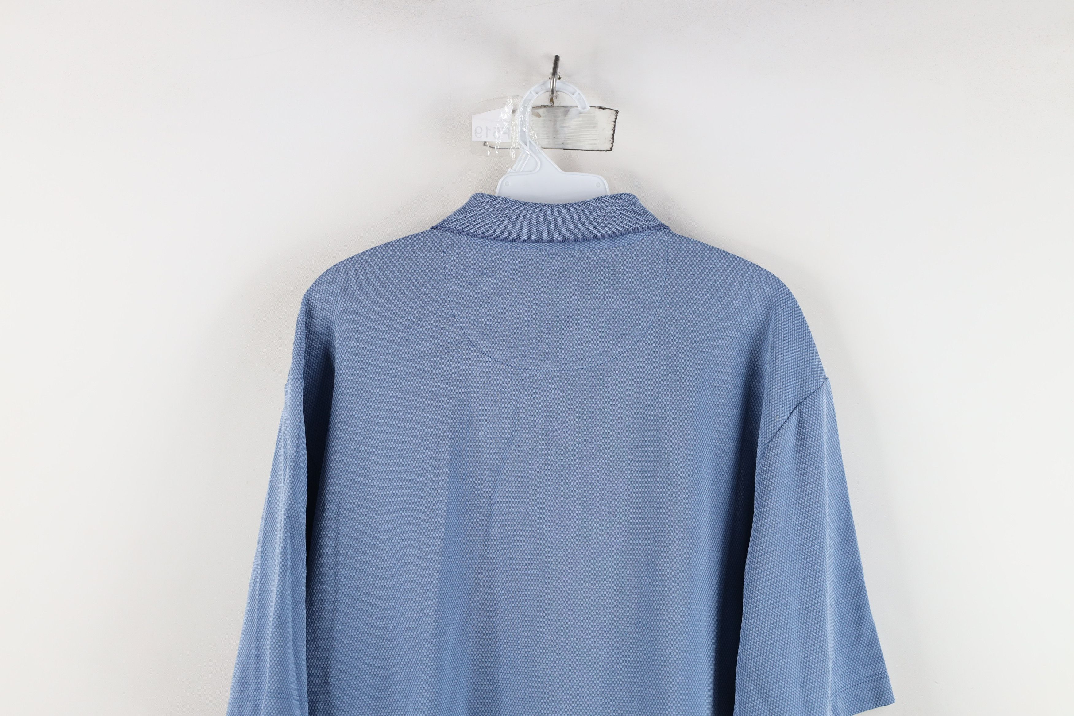 Tommy Bahama Vintage Tommy Bahama Waffle Knit Golf Polo Shirt Blue Size US L / EU 52-54 / 3 - 13 Thumbnail