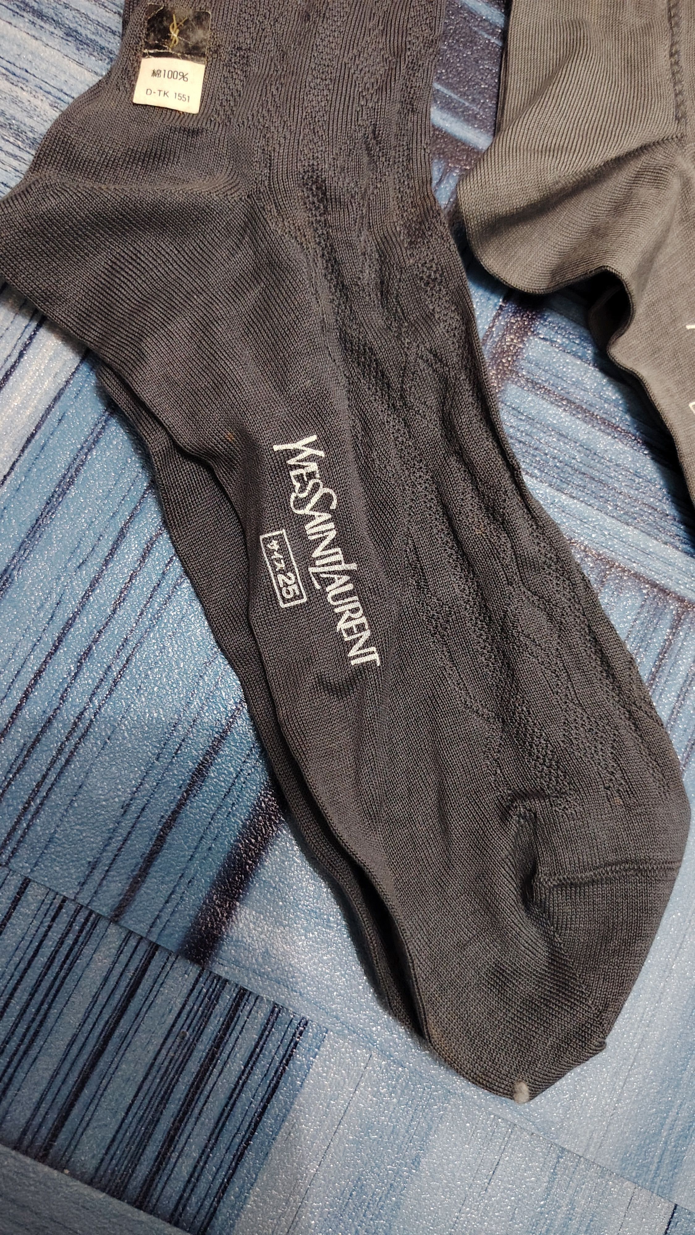 Vintage × Yves Saint Laurent Japanese YSL socks 2 pcs Size ONE SIZE - 4 Thumbnail