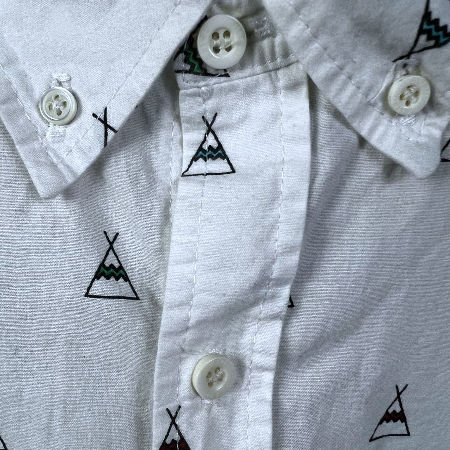 Altru Men's Altru Apparel Tipi Teepee White Button-Up Shirt - S Size US S / EU 44-46 / 1 - 2 Thumbnail