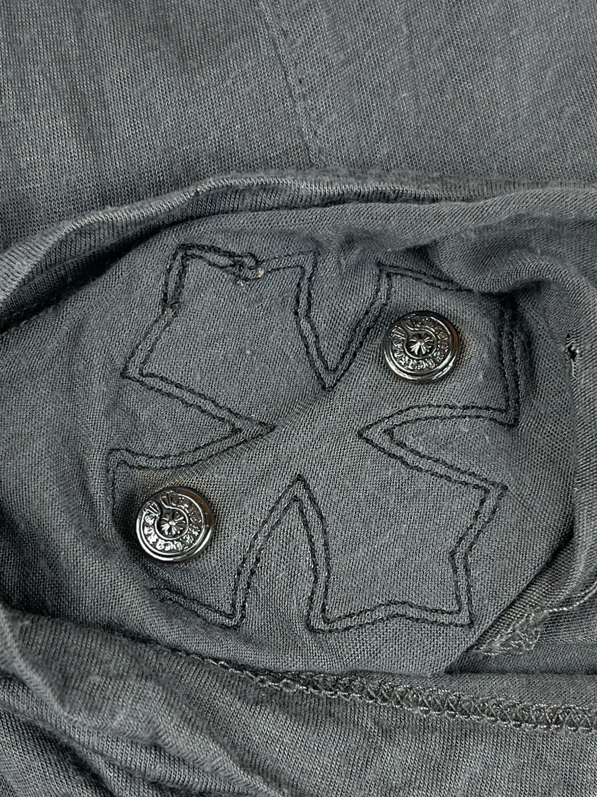 Chrome Hearts Chrome Hearts Silver Leather Patch Plus Thin Silk Hoodie Size XS / US 0-2 / IT 36-38 - 7 Thumbnail