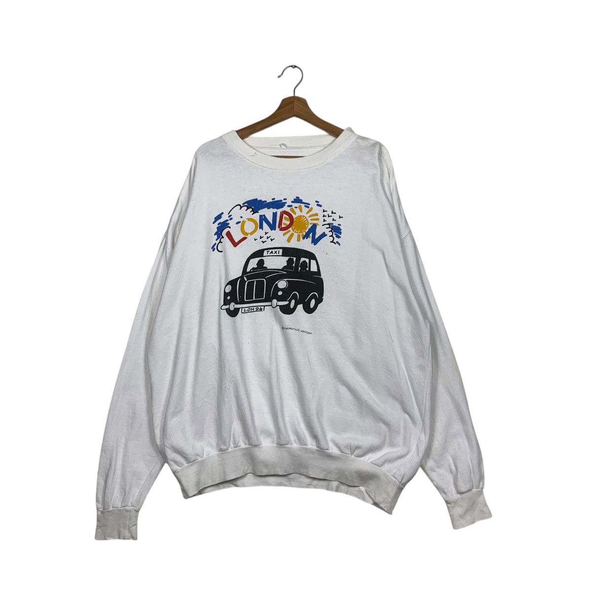 Vintage 94's LONDON Taxi by Church Hills London Sweatshirt #1755-C78 Size US XL / EU 56 / 4 - 1 Thumbnail