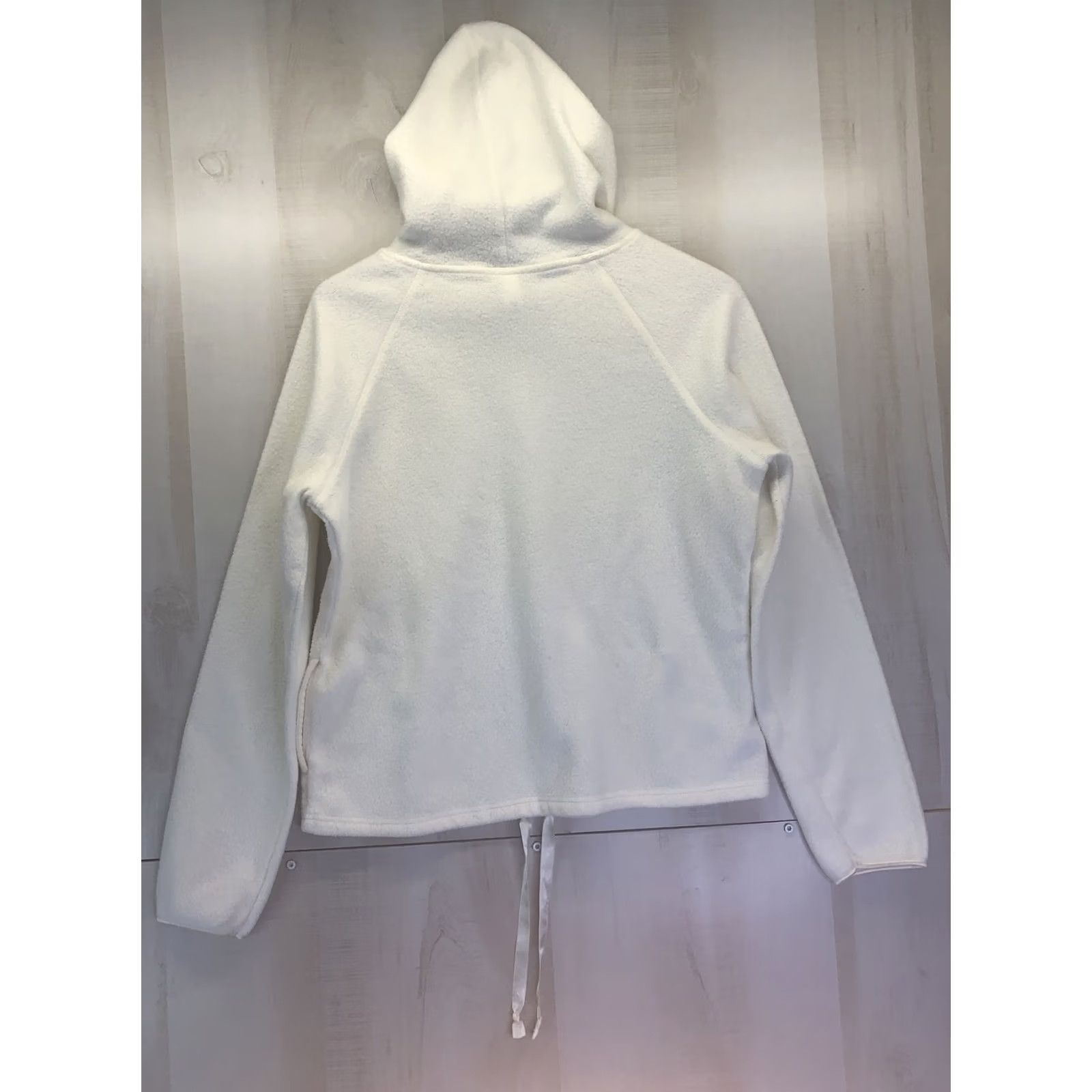 Gap Gap Body Women's Hoodie M Ivory Fleece Drawstring Pullover, 100% Cotton/Polyester, Ribbon -256 Size M / US 6-8 / IT 42-44 - 5 Thumbnail