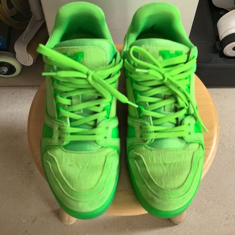 Louis Vuitton Louis Vuitton Trainer Green Fashion Sneakers -2508 Size US 9 / EU 42 - 2 Thumbnail