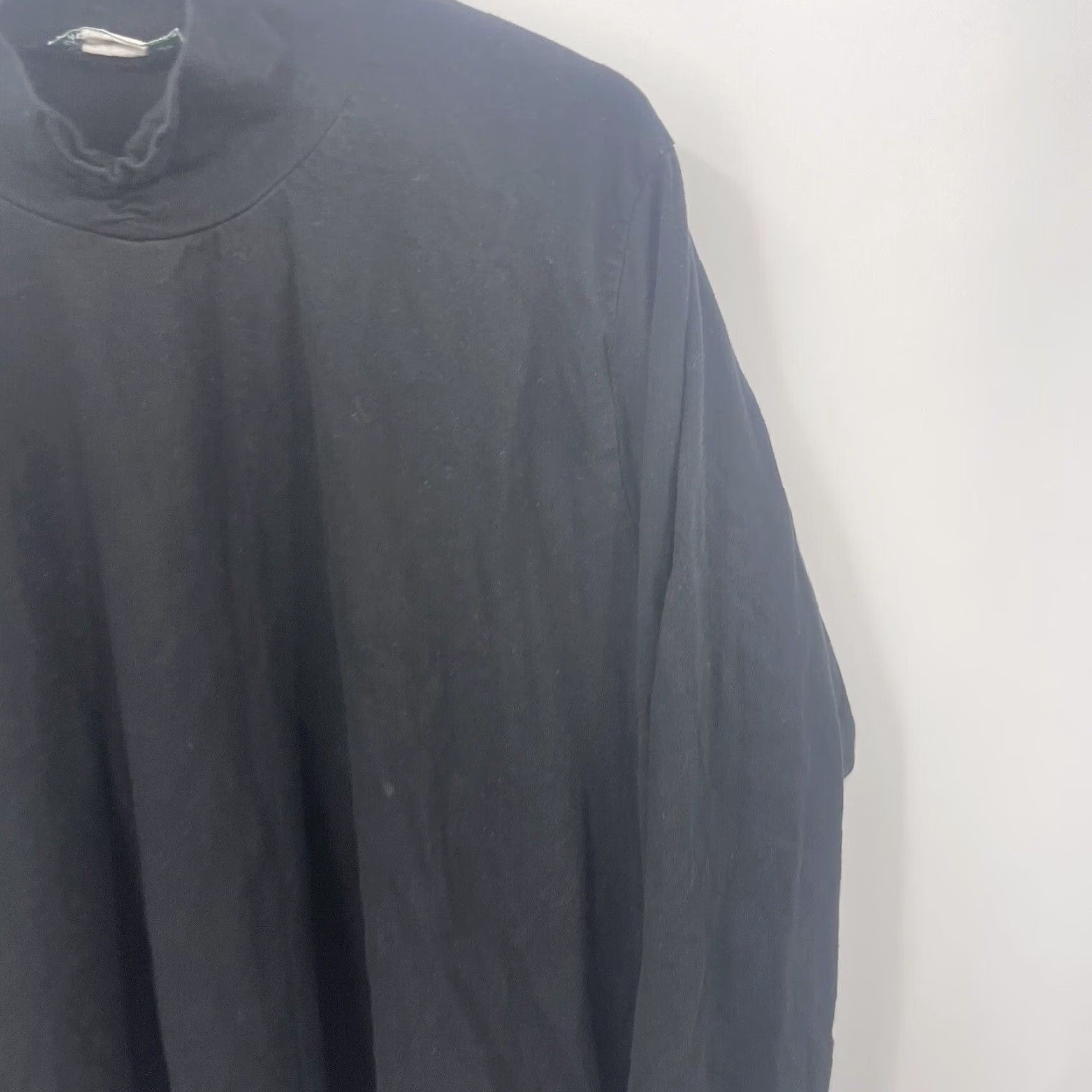 Vintage Ulla Popken Plus 18 Black Long Sleeve Mock Neck Tunic Blouse Casual Femme Classic Size XXL / US 16-18 / IT 52-54 - 3 Thumbnail
