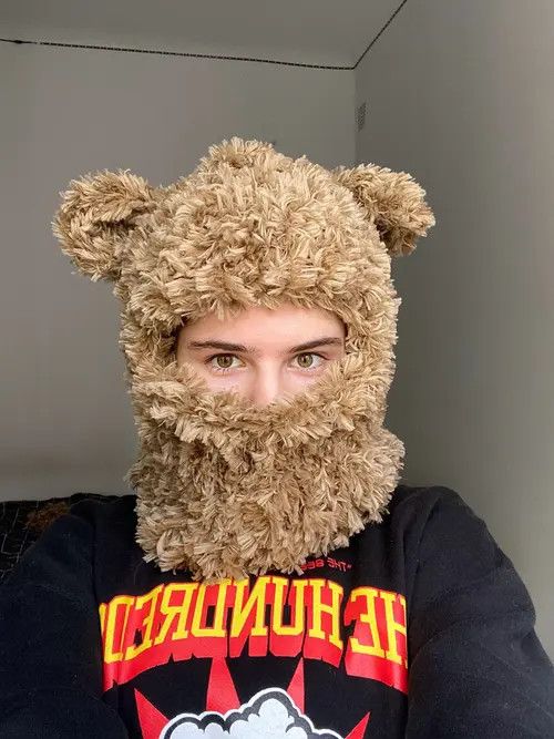 Handmade Handmade Shaggy Mohair Knitted Balaclava Teddy Bear Style Size ONE SIZE - 7 Thumbnail