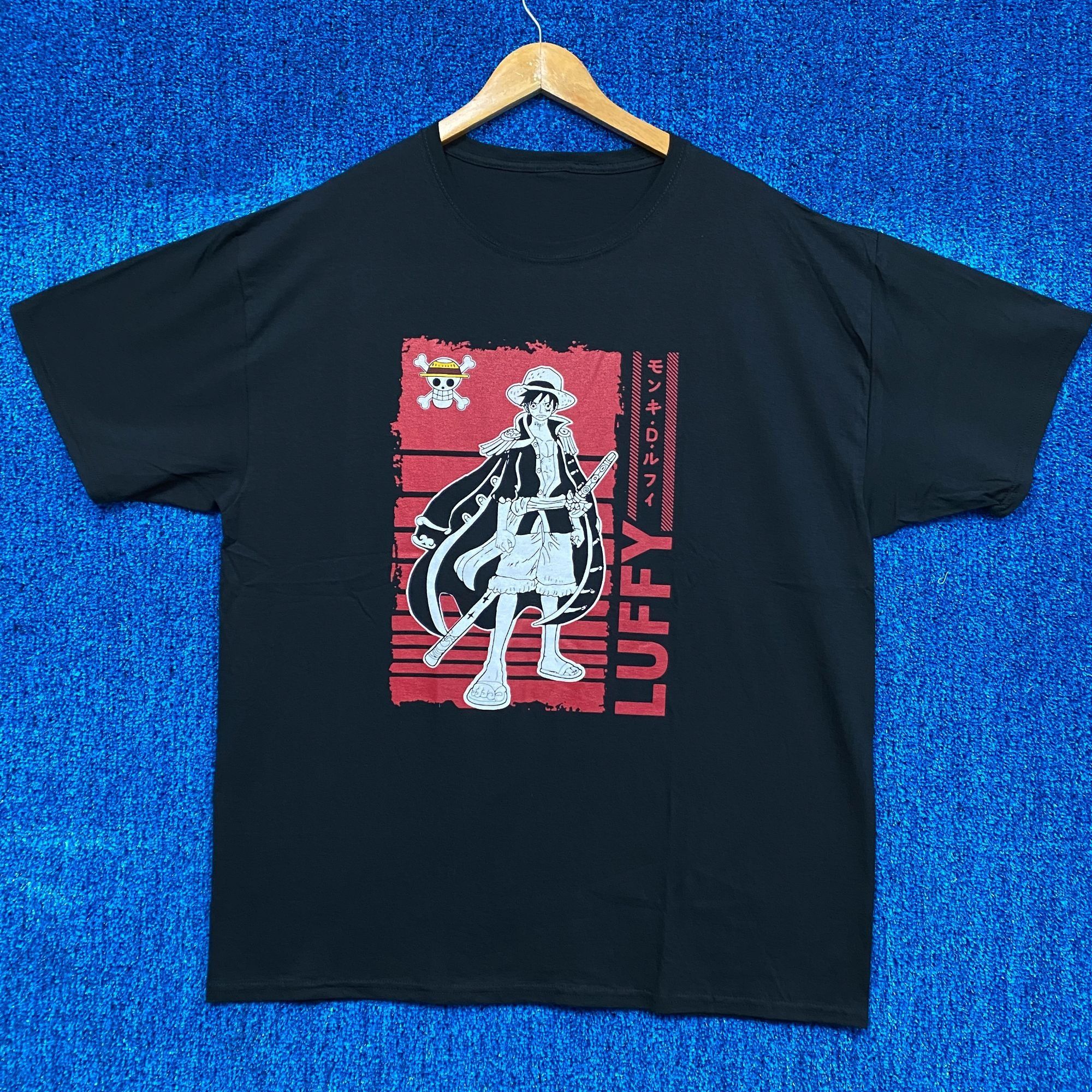 One Piece One Piece Black Cape Straw Hat Luffy Anime Tee XL Grailed