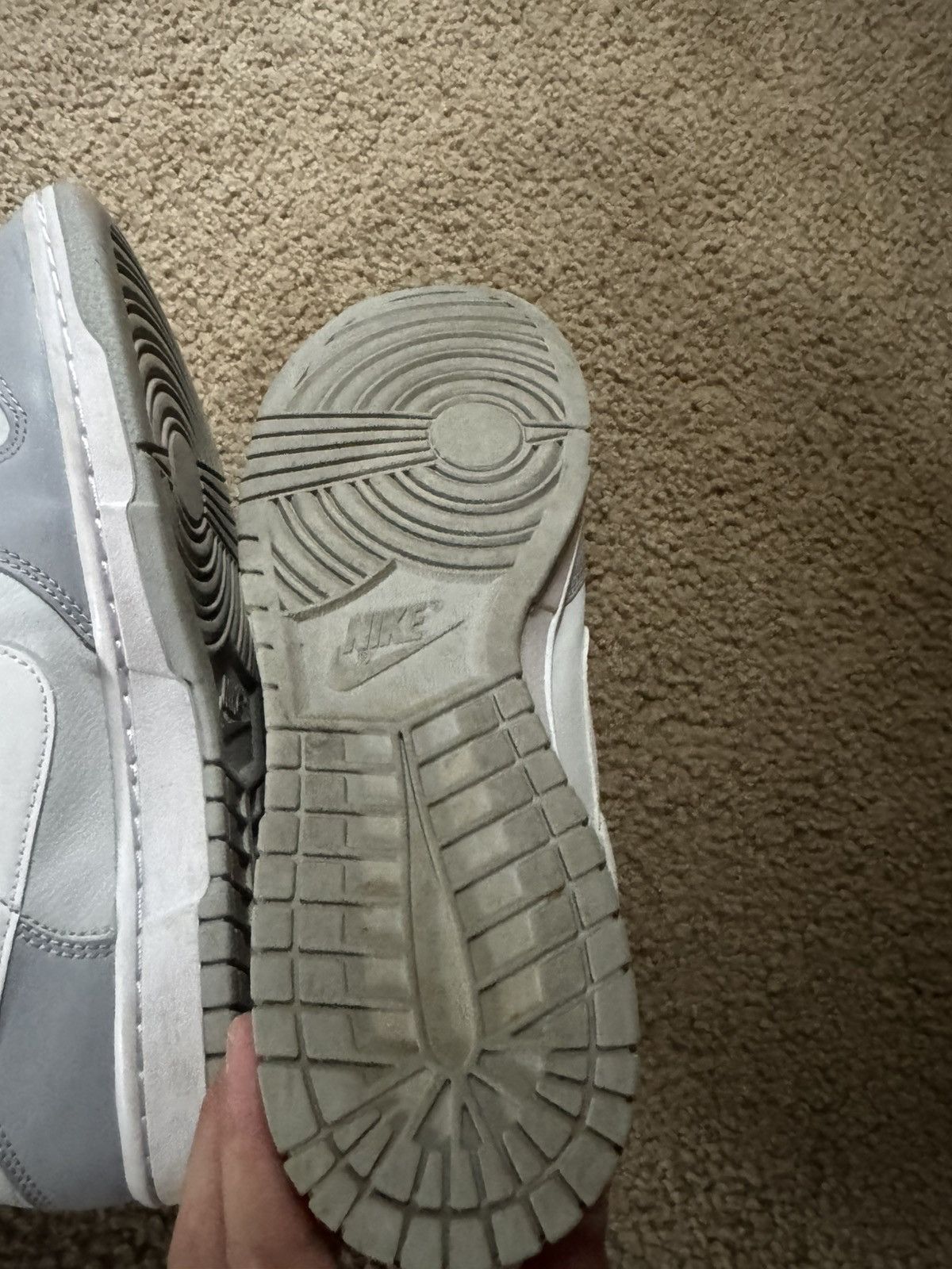Nike Nike Dunk Low Grey Wolf Fog Size US 9.5 / EU 42-43 - 7 Thumbnail
