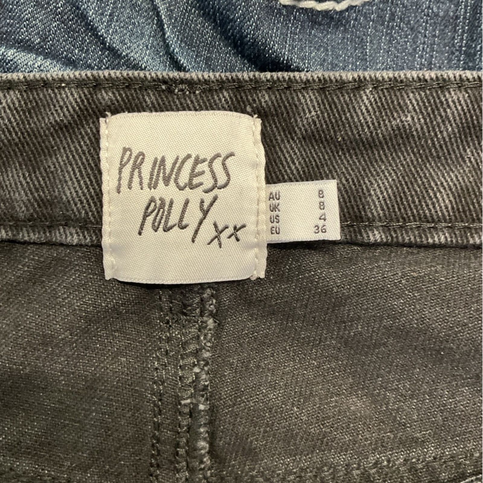 PRINCESS POLLY Princess Polly Black Wide Leg Jeans Size 27" / US 4 / IT 40 - 3 Thumbnail