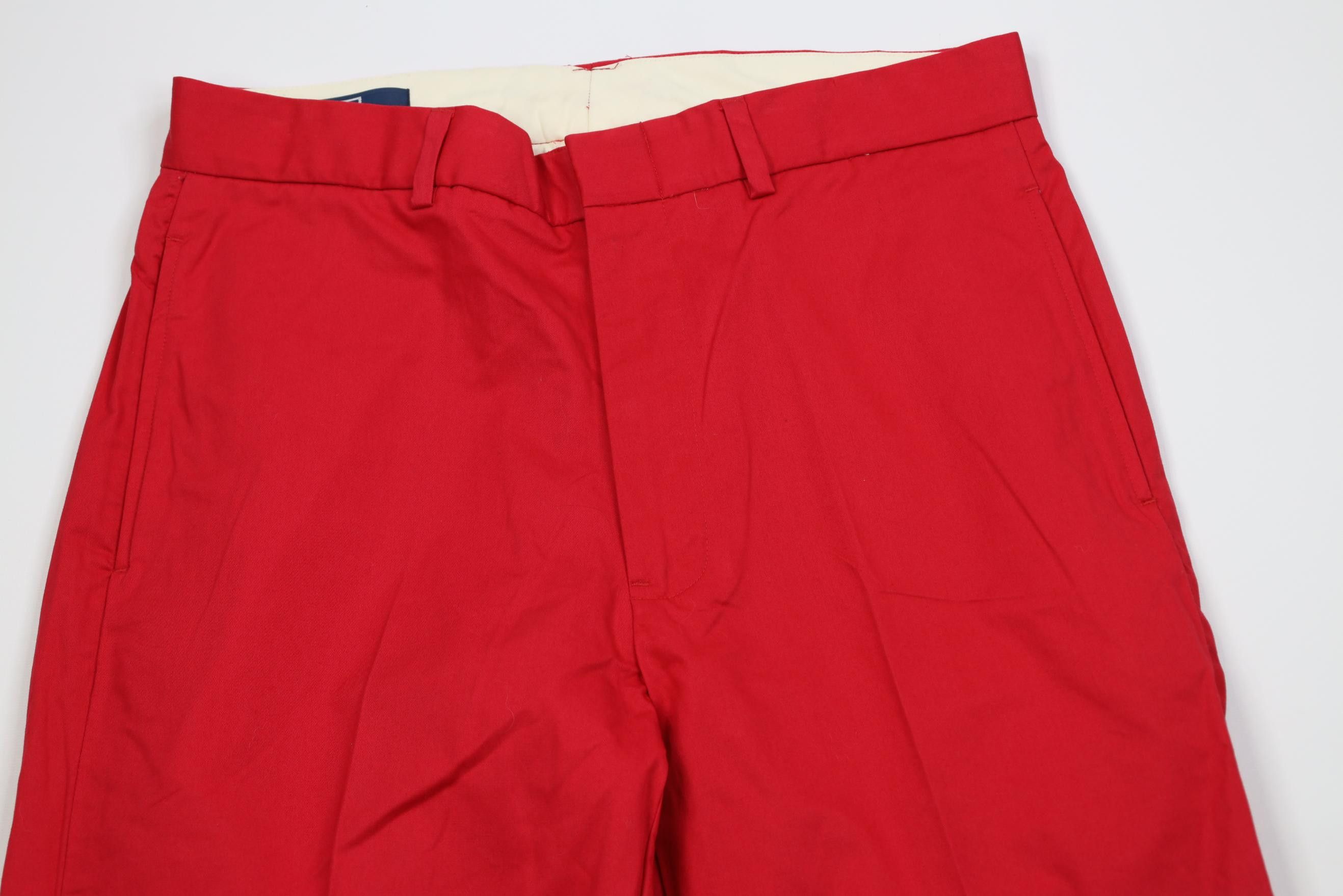 Polo Ralph Lauren Vintage 90s Ralph Lauren Straight Leg Cotton Chino Pants Red Size US 32 / EU 48 - 2 Thumbnail