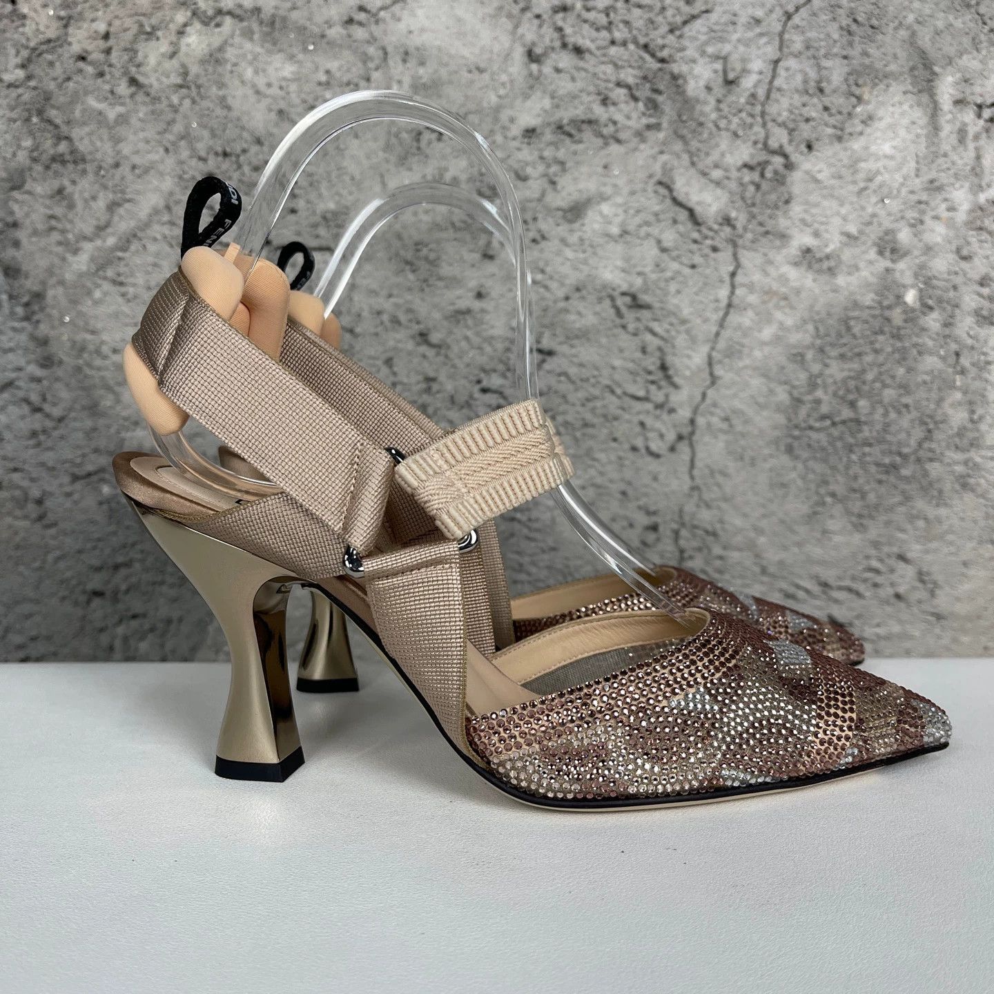 Fendi Fendi Crystal Heels Women's 37 New Unworn Size US 6.5 / IT 36.5 - 2 Thumbnail