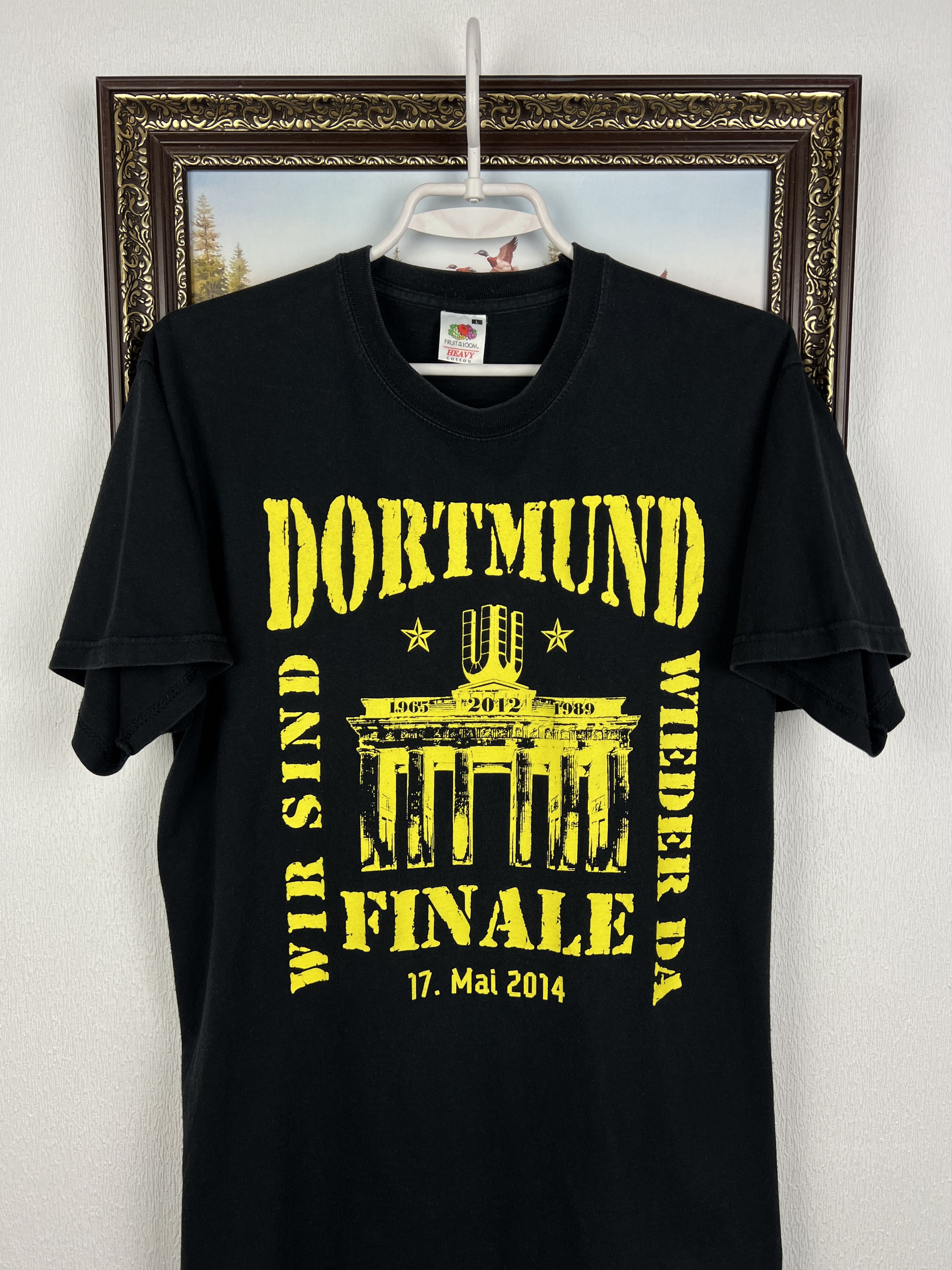 Vintage Borussia Dortmund football shirt Trikot Final Jersey Rare Size US L / EU 52-54 / 3 - 2 Thumbnail