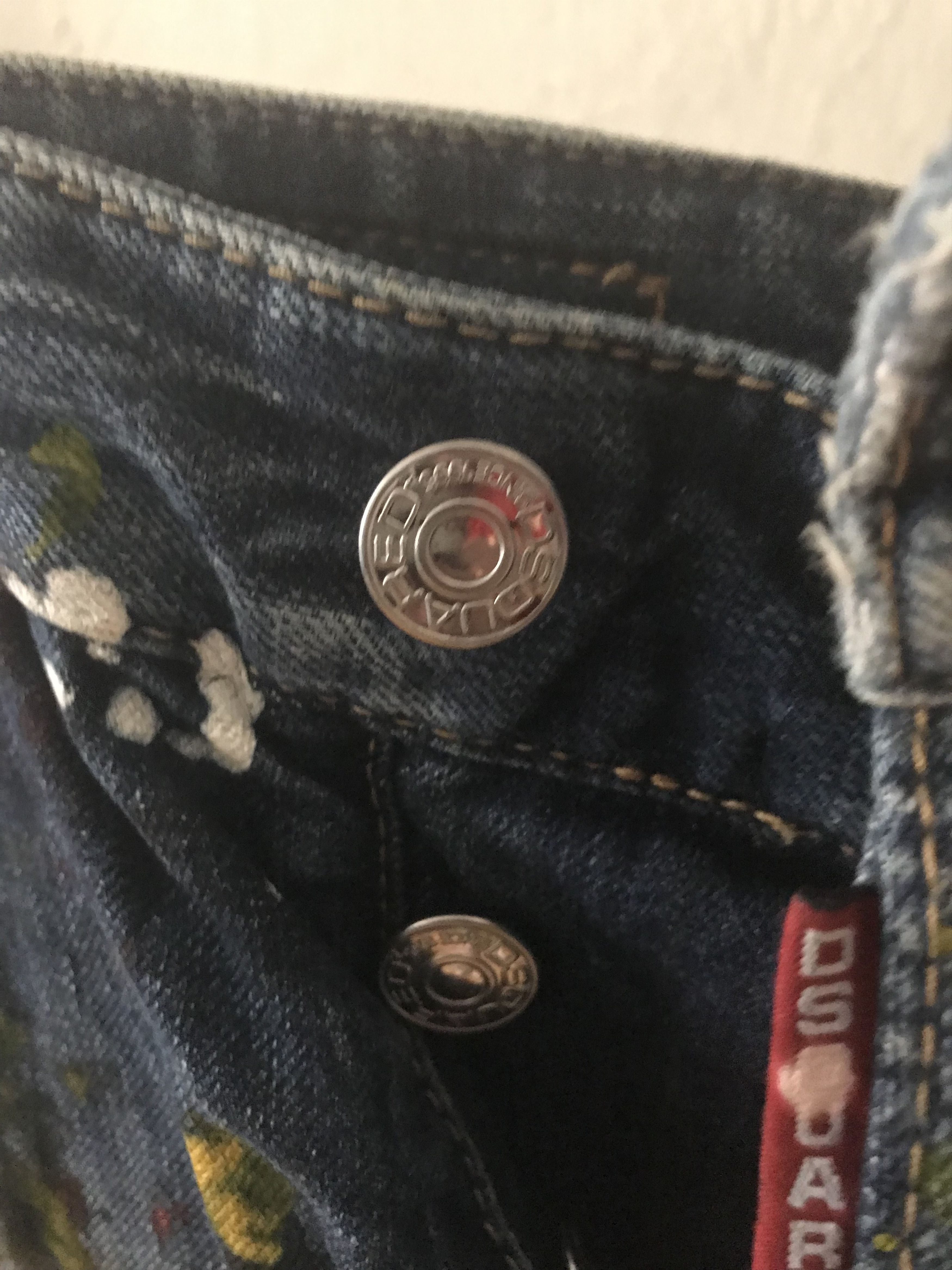 Dsquared2 Dsquared2 FW10 paint splatter 3/4 jeans, size 40, Y2K Size 27" / US 4 / IT 40 - 4 Thumbnail