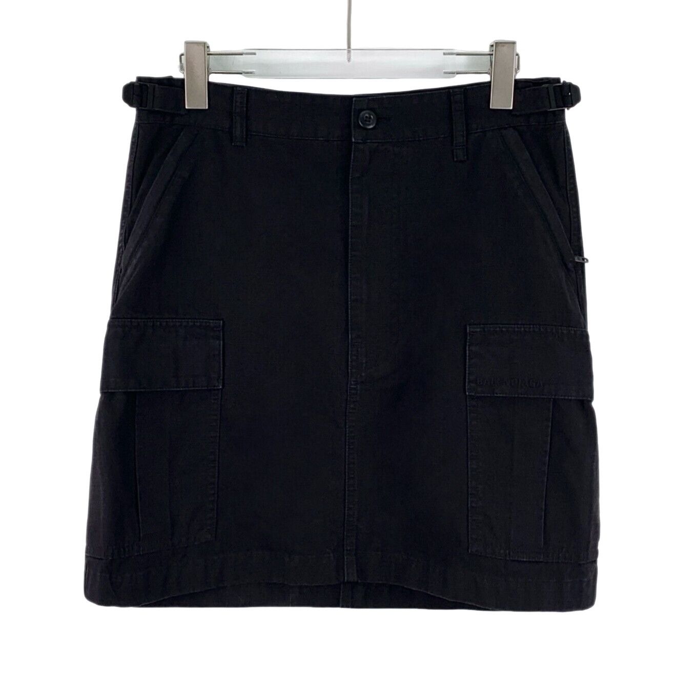 Balenciaga Balenciaga Black Cotton Cargo Mini Skirt FR 38 Size 27" / US 4 / IT 40 - 1 Thumbnail