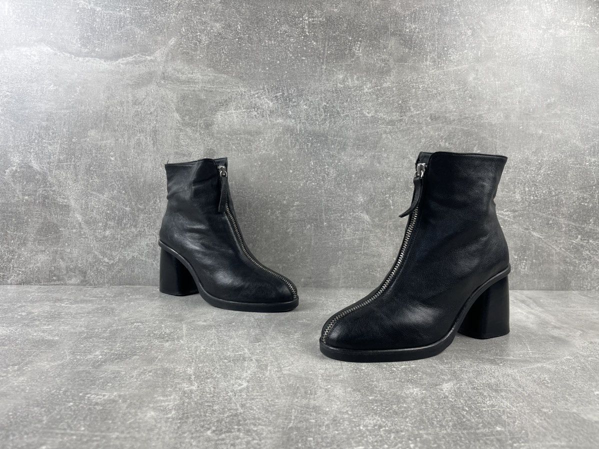 Seditionaries × Vintage Archive Avant Garde Opium Black Full Zip Heel Leather Boots Size US 7 / IT 37 - 4 Thumbnail