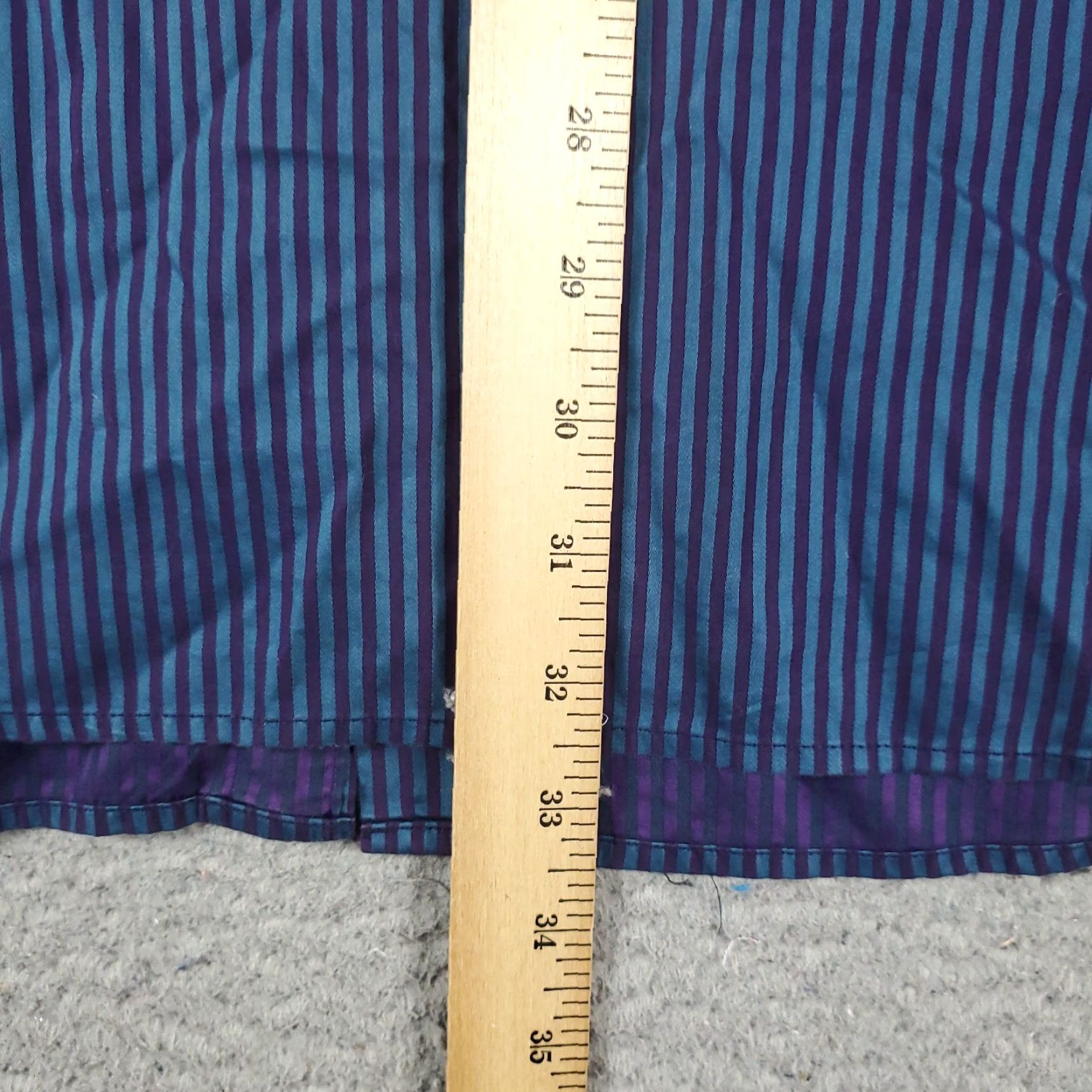BUGATCHI Bugatchi Shirt Mens XL Blue Purple Striped Button-Up Long Sleeve Classic Fit Size US XL / EU 56 / 4 - 4 Thumbnail