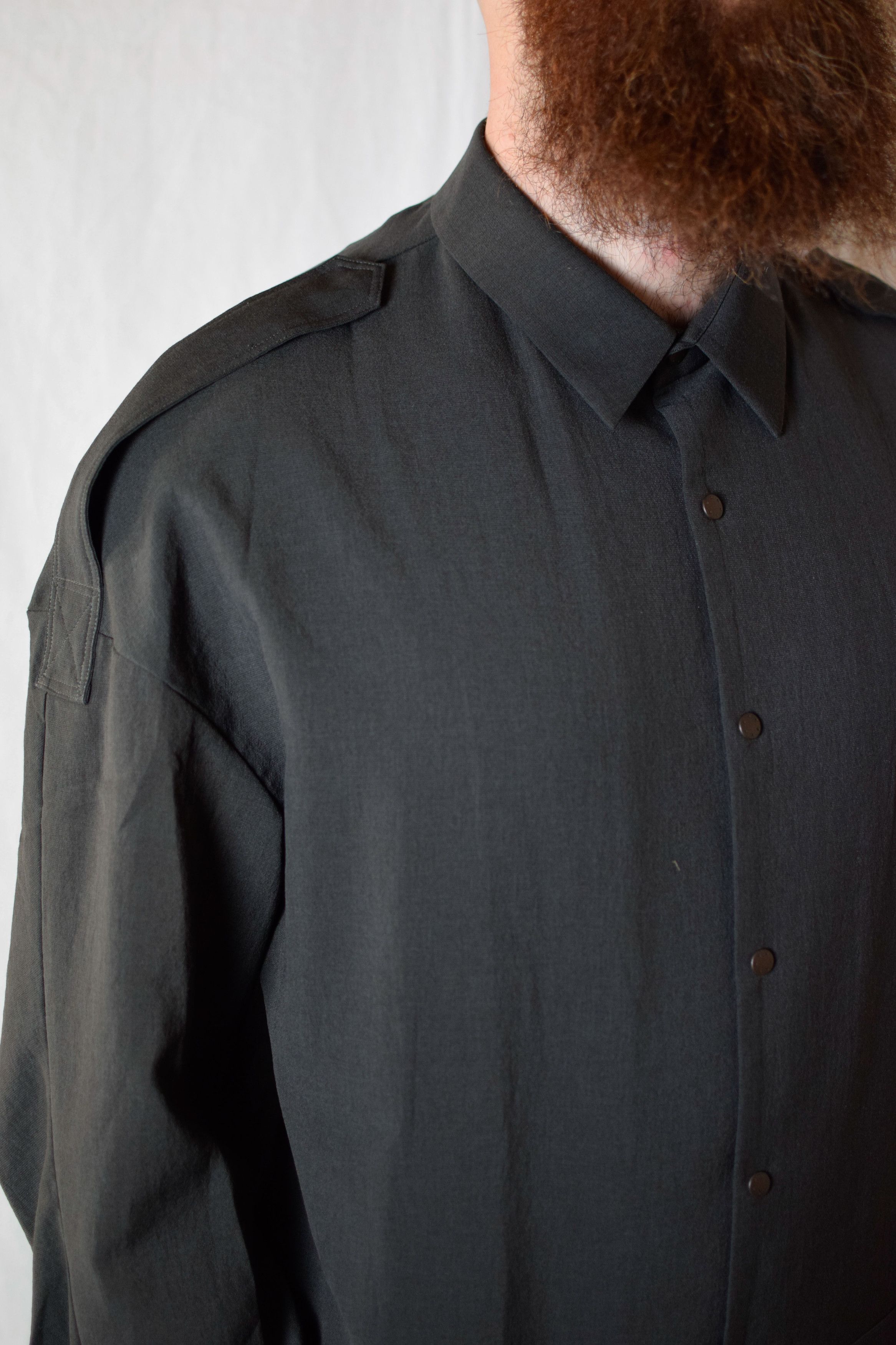 Devoa Devoa SS25 Sample Gray Hybrid Shirt - SHC-LSRSP Size US L / EU 52-54 / 3 - 7 Thumbnail