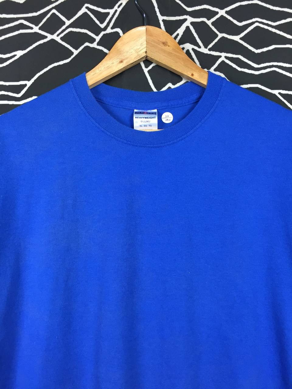 Jerzees × Vintage Vtg Jerzees Heavyweight Blend Plain Blank Casual Tee Size US XL / EU 56 / 4 - 3 Thumbnail
