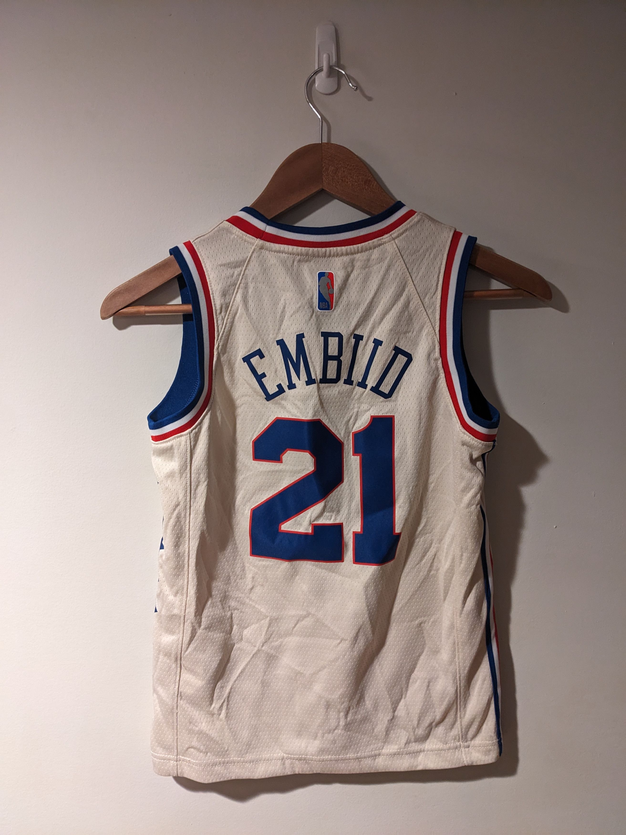 NBA × Nike Philadelphia 76ers Joel Embiid Nike NBA Kids Small Jersey Size US S / EU 44-46 / 1 - 1 Thumbnail