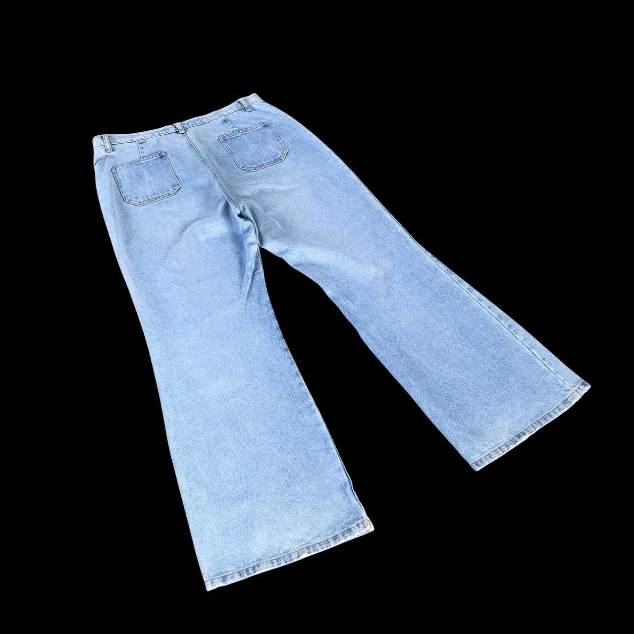 Japanese Brand × Tornado Mart × Vintage W34x30 FLARED JAPAN JOUER AUX ECHECS BUSH JEAN LIGHTWASH Size US 34 / EU 50 - 4 Thumbnail
