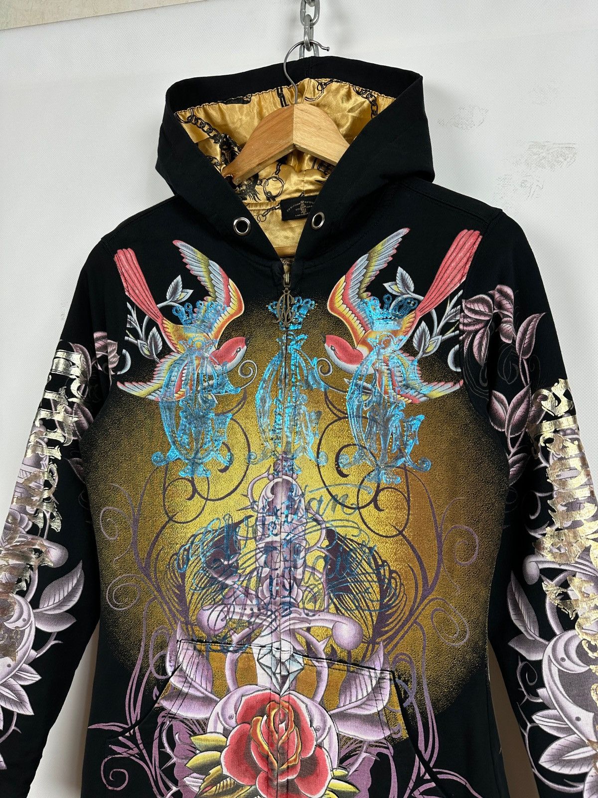 Christian Audigier Vintage Christian Audigier Y2K Full Zip Hoodie Size M / US 6-8 / IT 42-44 - 5 Thumbnail