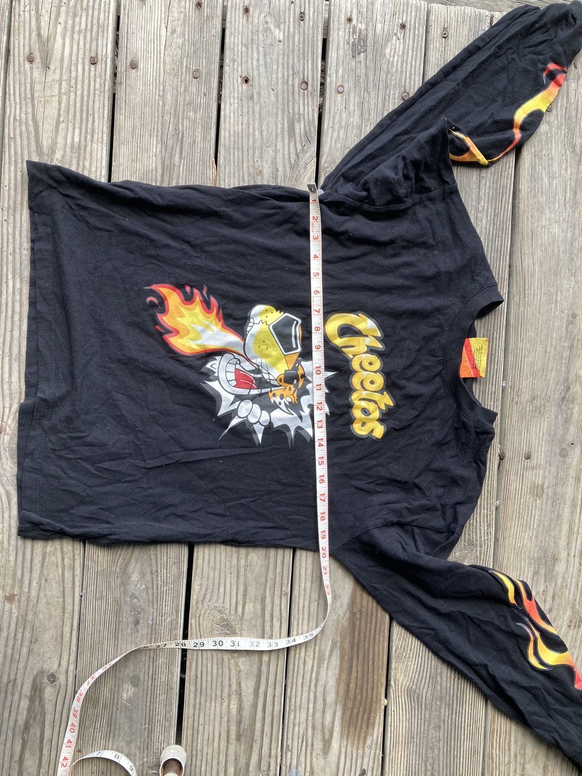 Forever 21 Chester Cheetah Flamin' Hot Black Graphic Longsleeve Size US XL / EU 56 / 4 - 7 Thumbnail