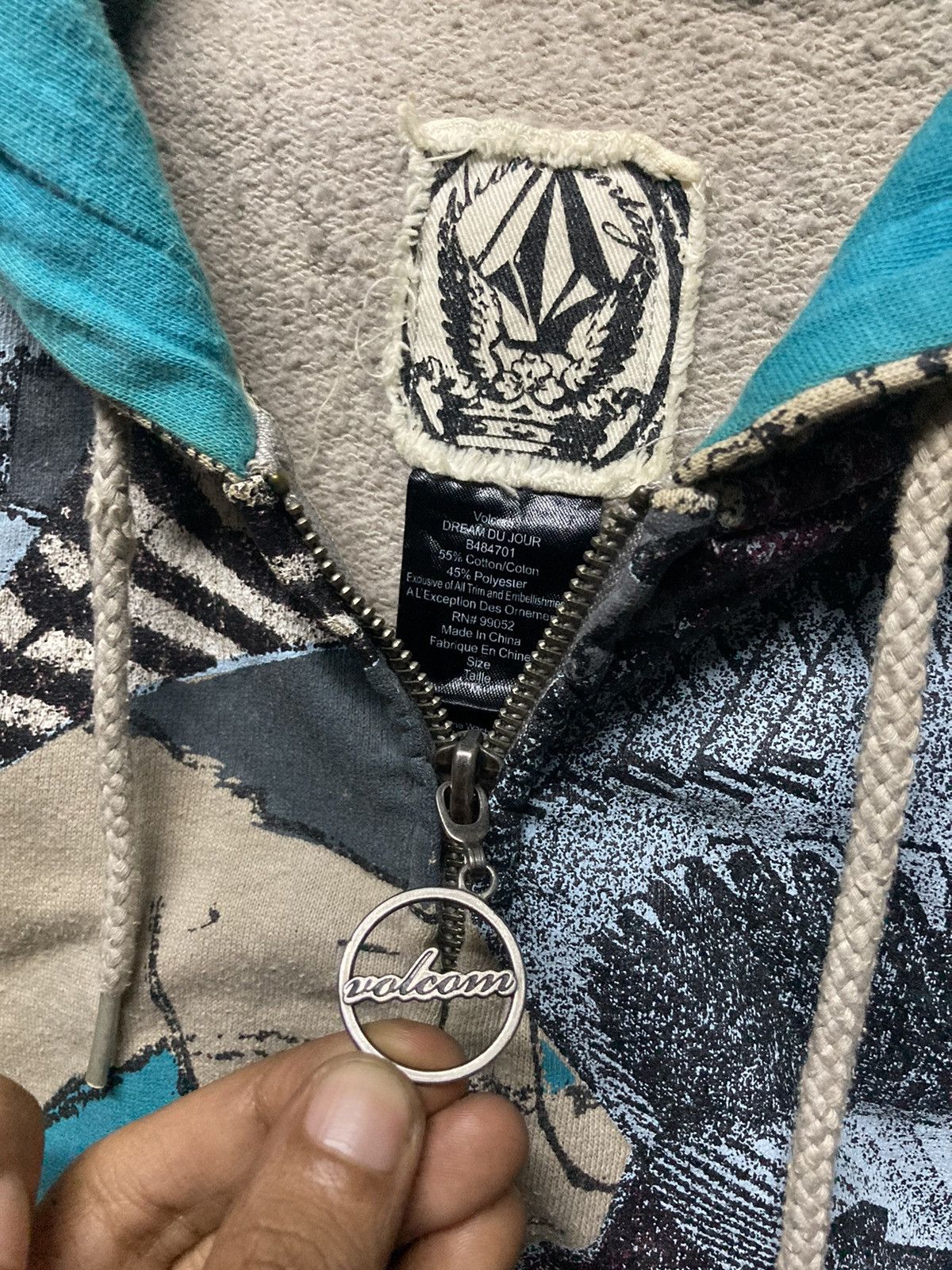 Volcom Volcom Dream Du Jour Overprinted Full Zip Hoodie Size M / US 6-8 / IT 42-44 - 6 Thumbnail