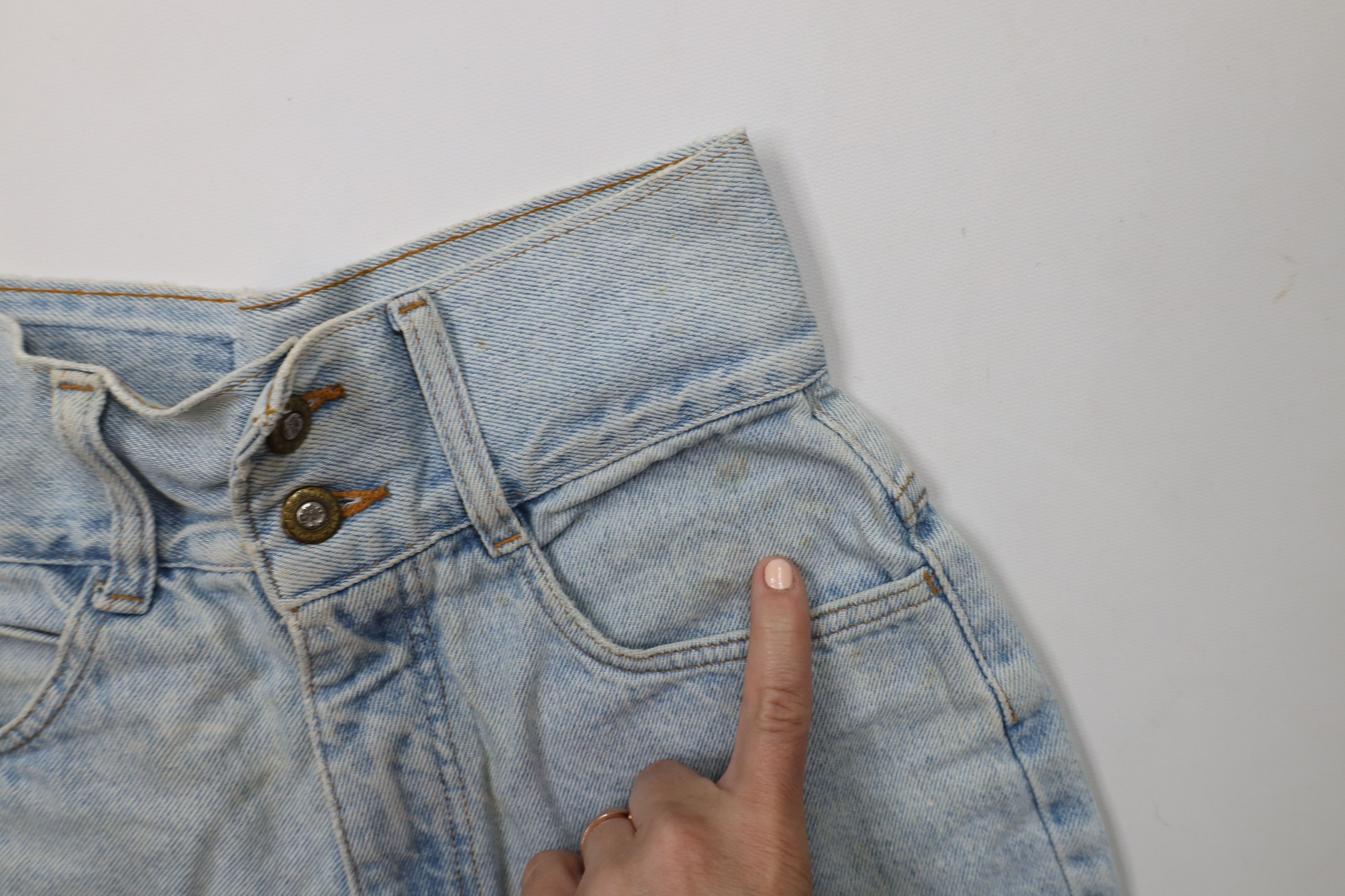 Vintage Vintage 90s Streetwear Cuffed Denim Jean Shorts Jorts USA Size 27" / US 4 / IT 40 - 8 Thumbnail