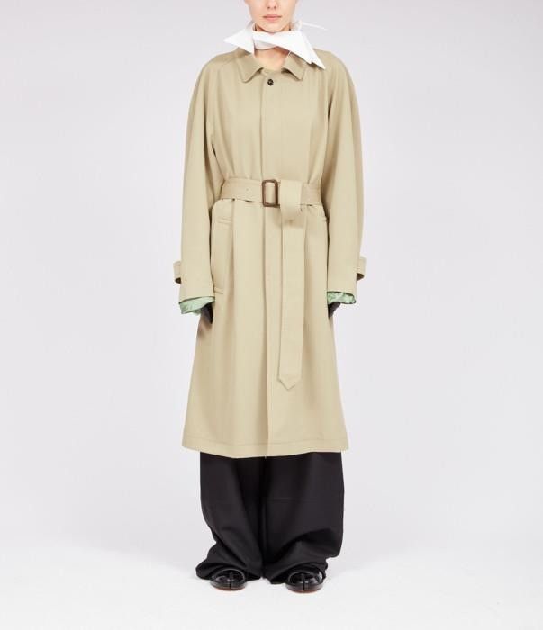Maison Margiela o1bcso1str0526 Raw Cuffs Trench Coat in Stone Size M / US 6-8 / IT 42-44 - 1 Thumbnail