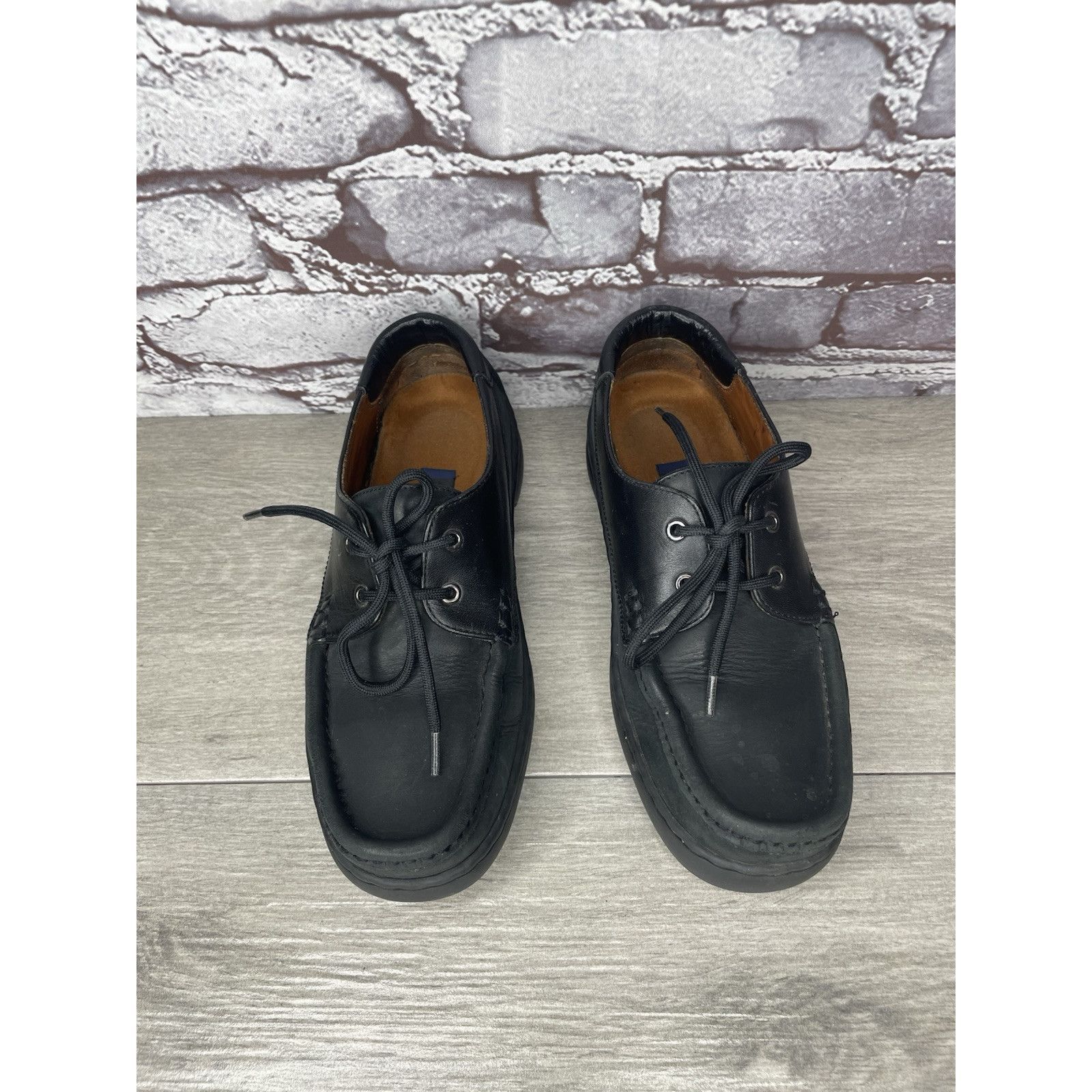 Bally Bally Grimsela Black Leather Moc Toe VTG Oxfords Shoes Women Size US 5.5 / IT 35.5 - 12 Thumbnail