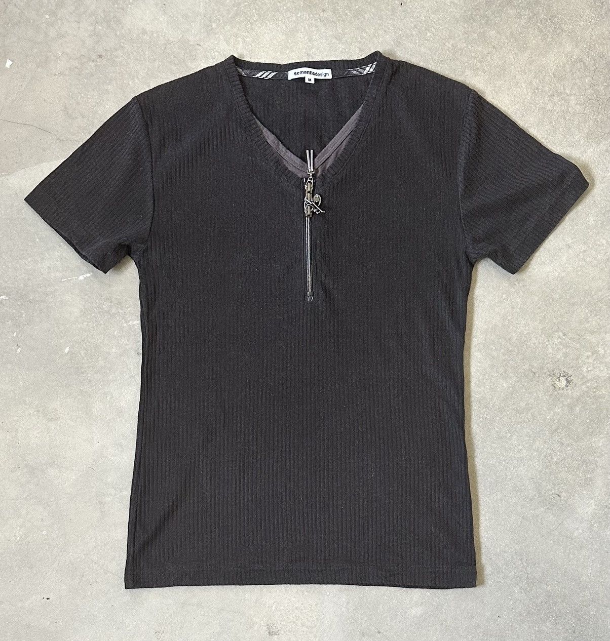 semanticdesign VINTAGE SEMANTIC DESIGN MIDZIPPER DOUBLE LAYER TEE Size US S / EU 44-46 / 1 - 1 Thumbnail
