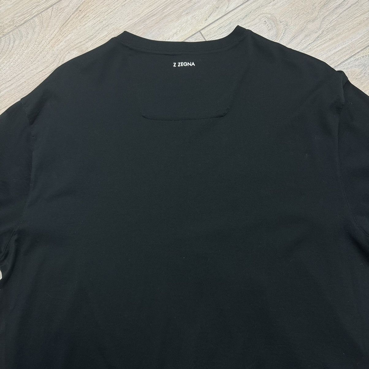 Designer Zzegna Cotton Black Classic T-Shirt Size US L / EU 52-54 / 3 - 8 Thumbnail