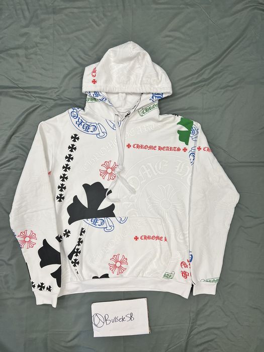 Chrome Hearts Chrome Hearts Stencil White Hoodie | Grailed