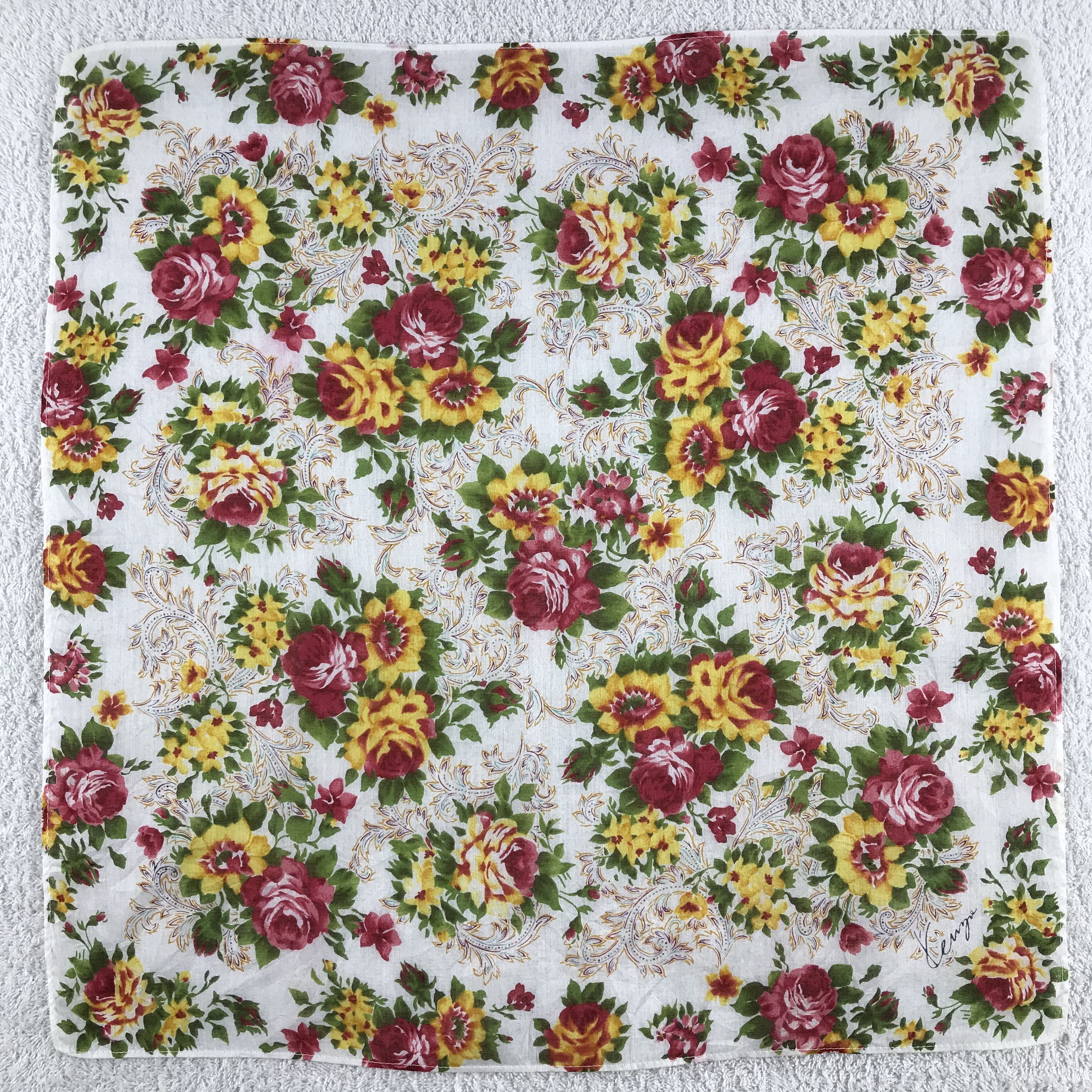 Kenzo × Vintage Kenzo Bandana / Handkerchief / Neckerchief - S198 Size ONE SIZE - 1 Thumbnail