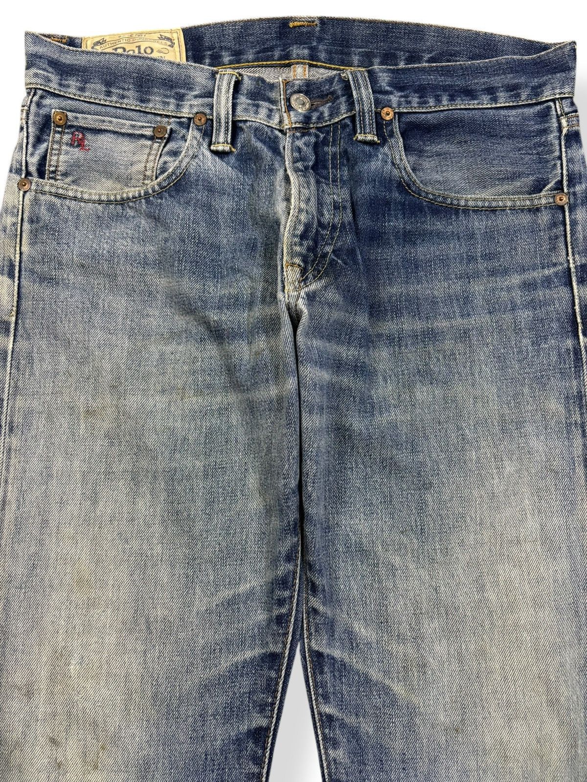 Ralph Lauren Vintage Ralph Lauren Slim Straight Distressed Grunge Jeans Size US 32 / EU 48 - 3 Thumbnail