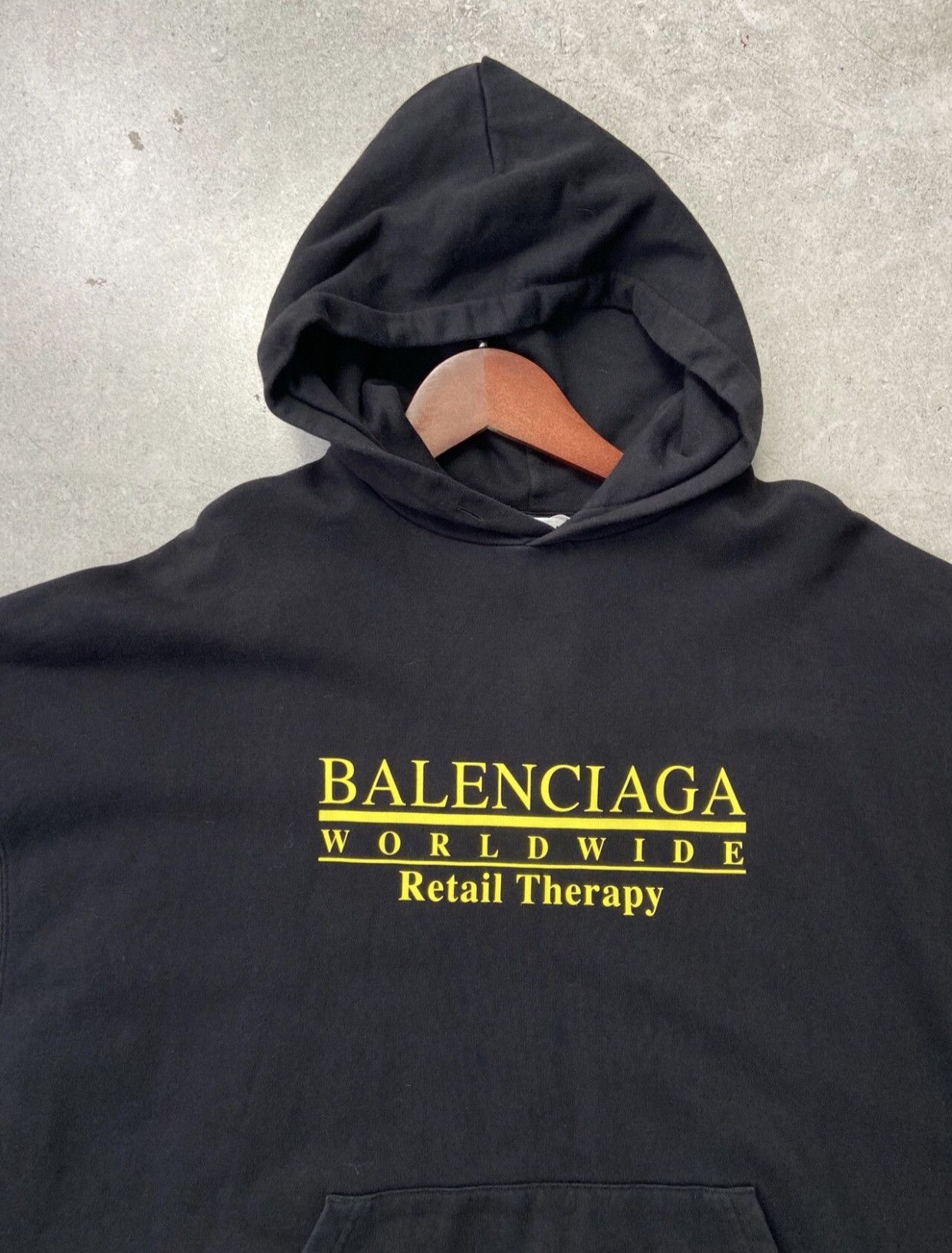 Balenciaga Balenciaga underlined logo letter black hoodie hooded Size US M / EU 48-50 / 2 - 4 Thumbnail