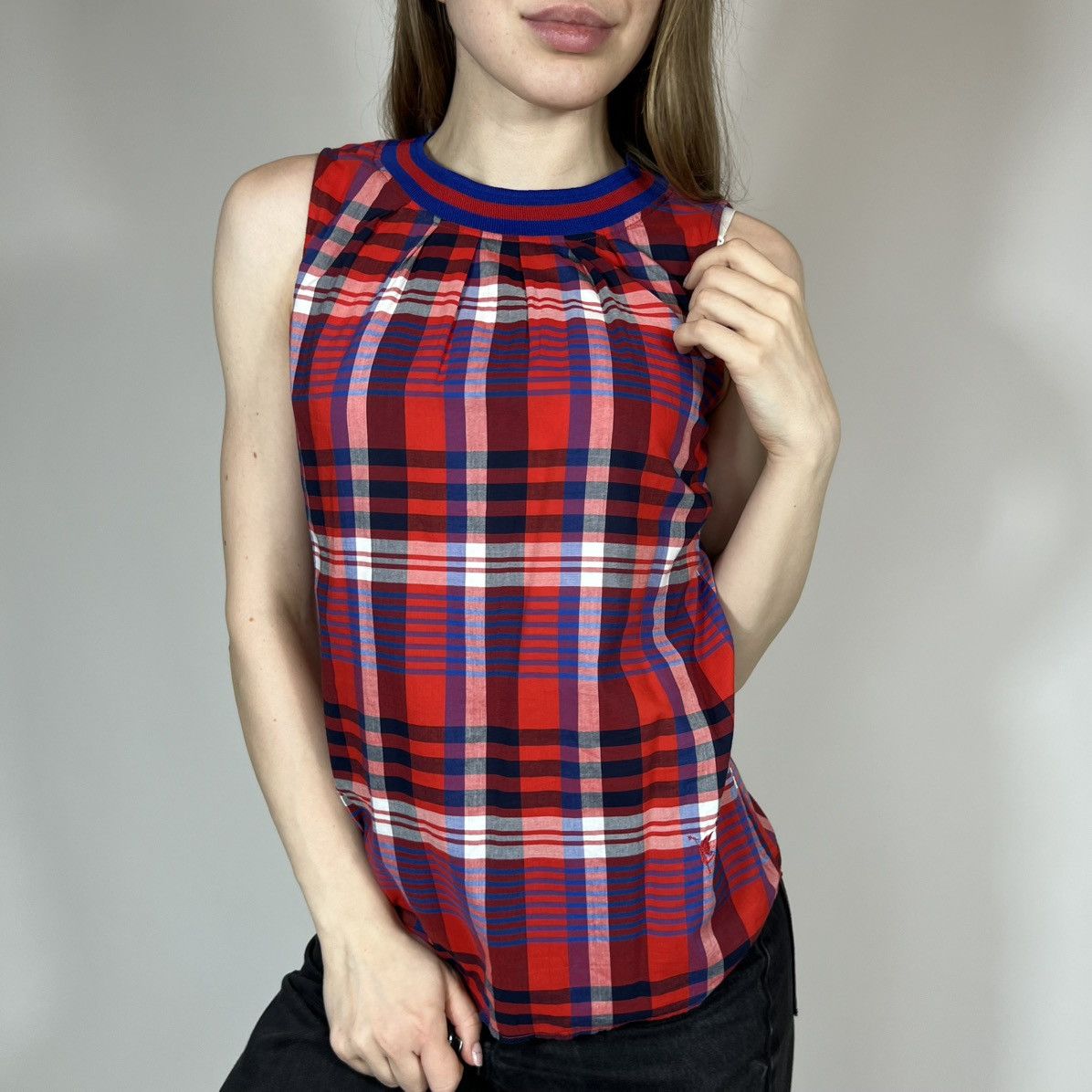 Vintage Vintage Y2K Emily Van Den Bergh Checked Luxury Shirt Size S / US 4 / IT 40 - 1 Thumbnail