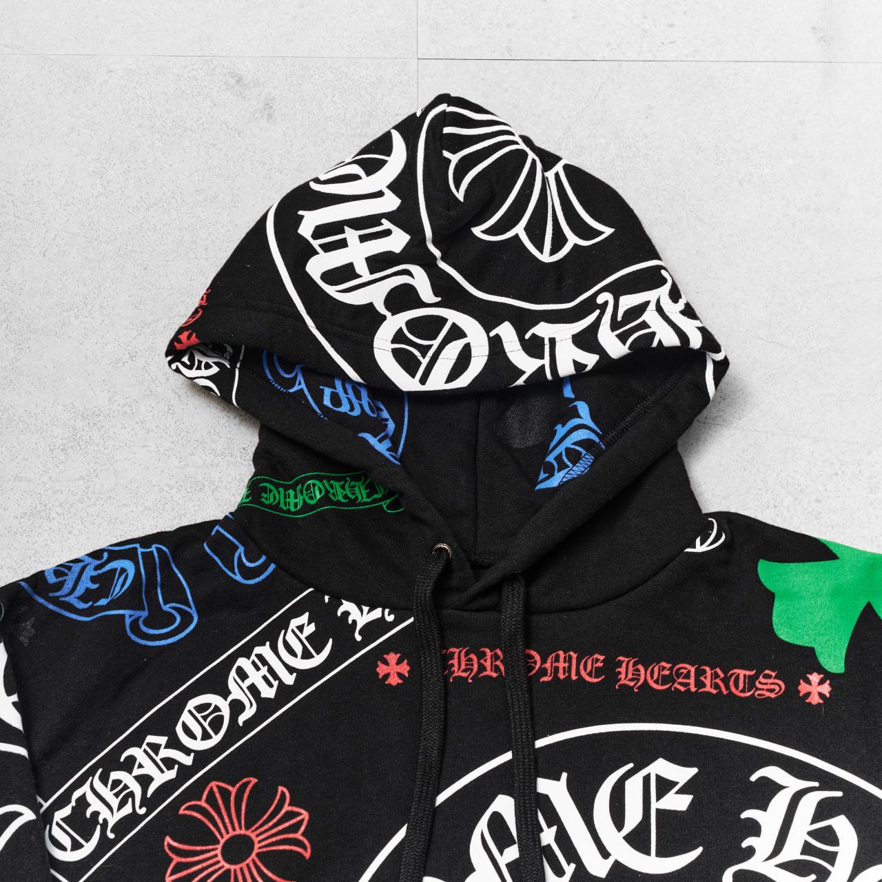 Chrome Hearts CHROME HEARTS Stencil Hoodie BLACK Size US S / EU 44-46 / 1 - 6 Thumbnail