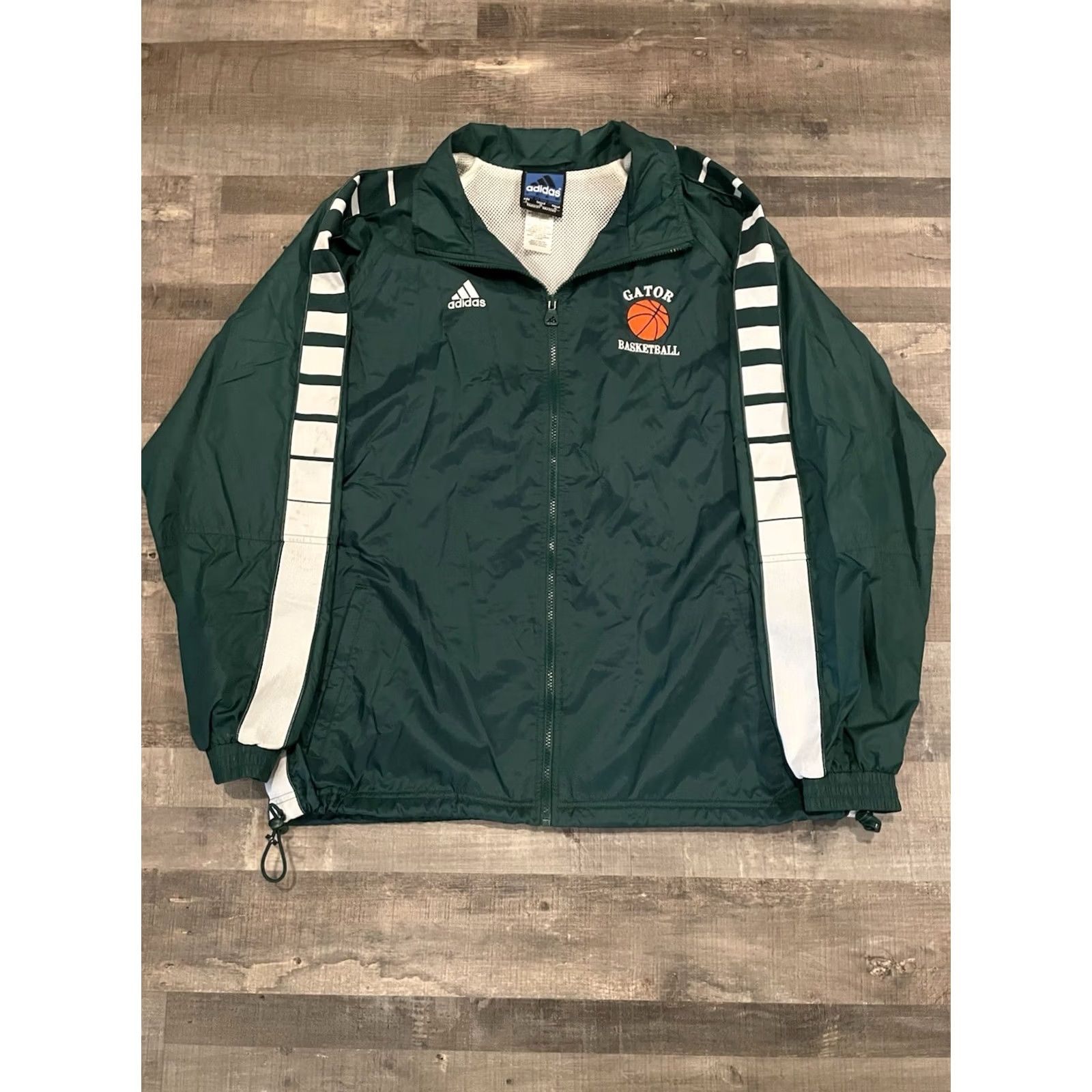 Adidas VINTAGE adidas Track Suit L Jacket & Pants Windbreaker Green Gator Basketball (F455) Track Suit Men L Green 90s Streetwear Basketball Size 42R - 2 Thumbnail