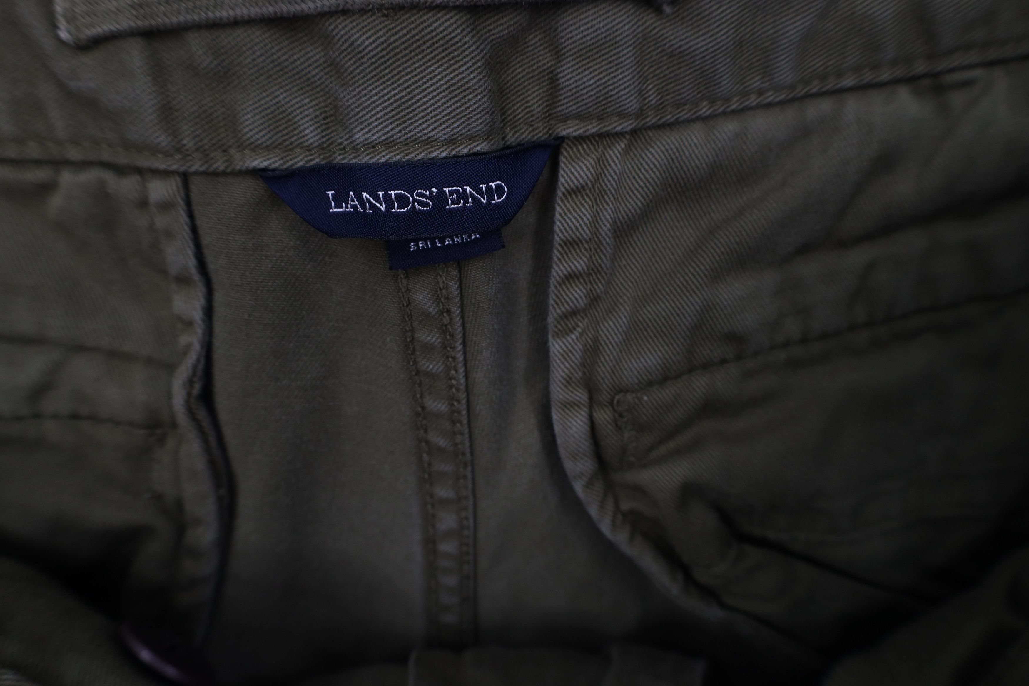 Lands' End Vintage 90s Lands End Heavyweight Cargo Shorts Green Cotton Size US 36 / EU 52 - 8 Thumbnail
