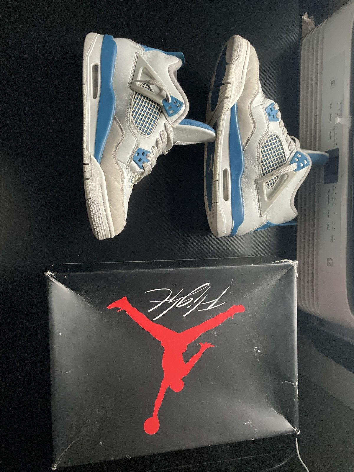 Jordan Brand $90-MILITARY BLUE AIR JORDAN 4(GS7) Size US 7 / EU 40 - 3 Thumbnail