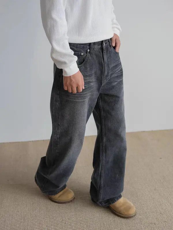 VIBE Washed Wide Leg Denim Jeans Size US 31 - 2 Thumbnail